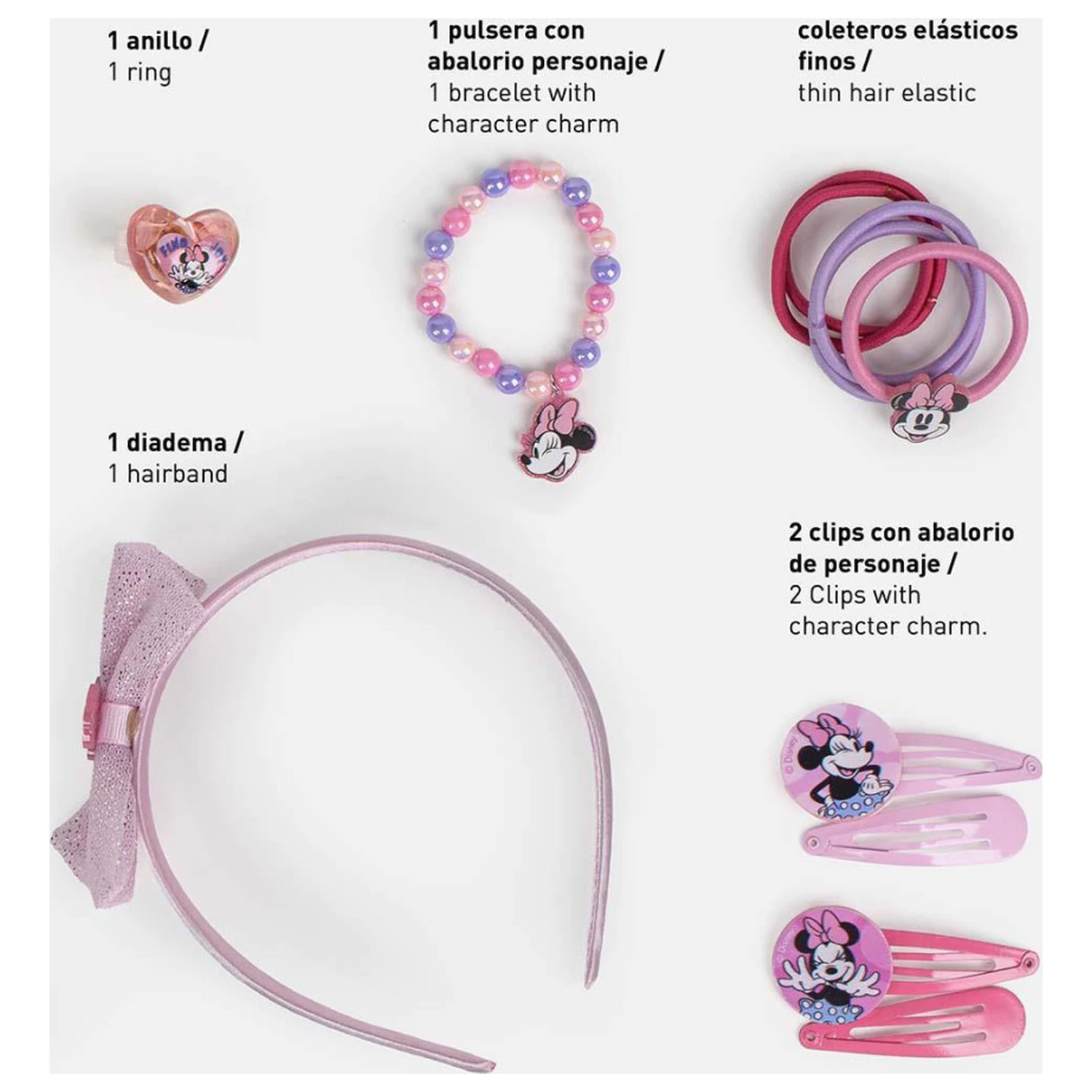 Disney Minnie Sada vlasových doplňků On-the-Go fotografii produktu