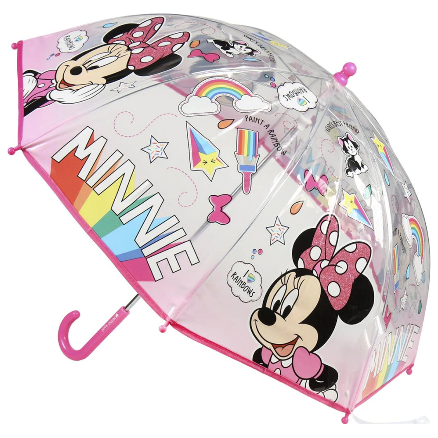 Disney Minnie Paint Kids průhledný deštník Ø71 cm fotografii produktu