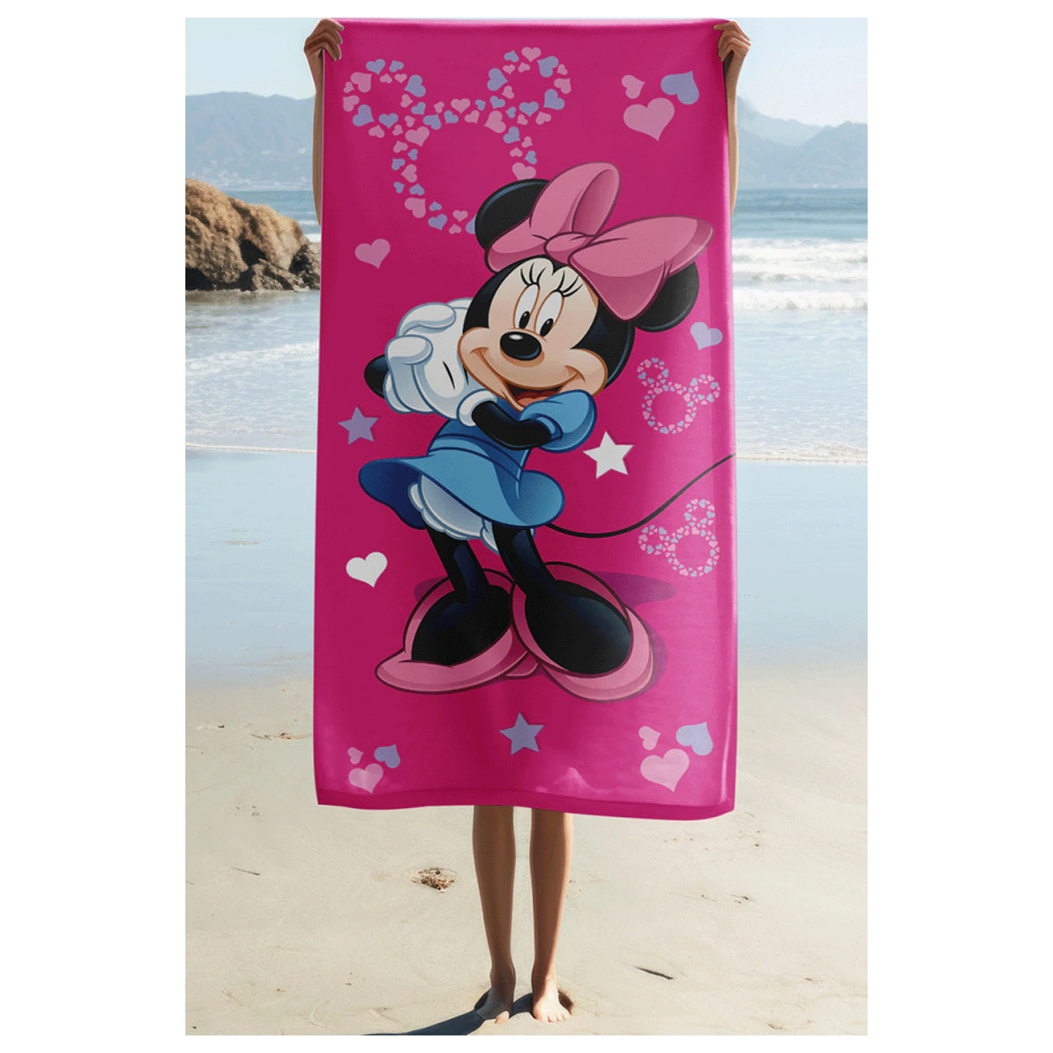 Disney Minnie růžová hvězda ručník 70x140 cm fotografii produktu