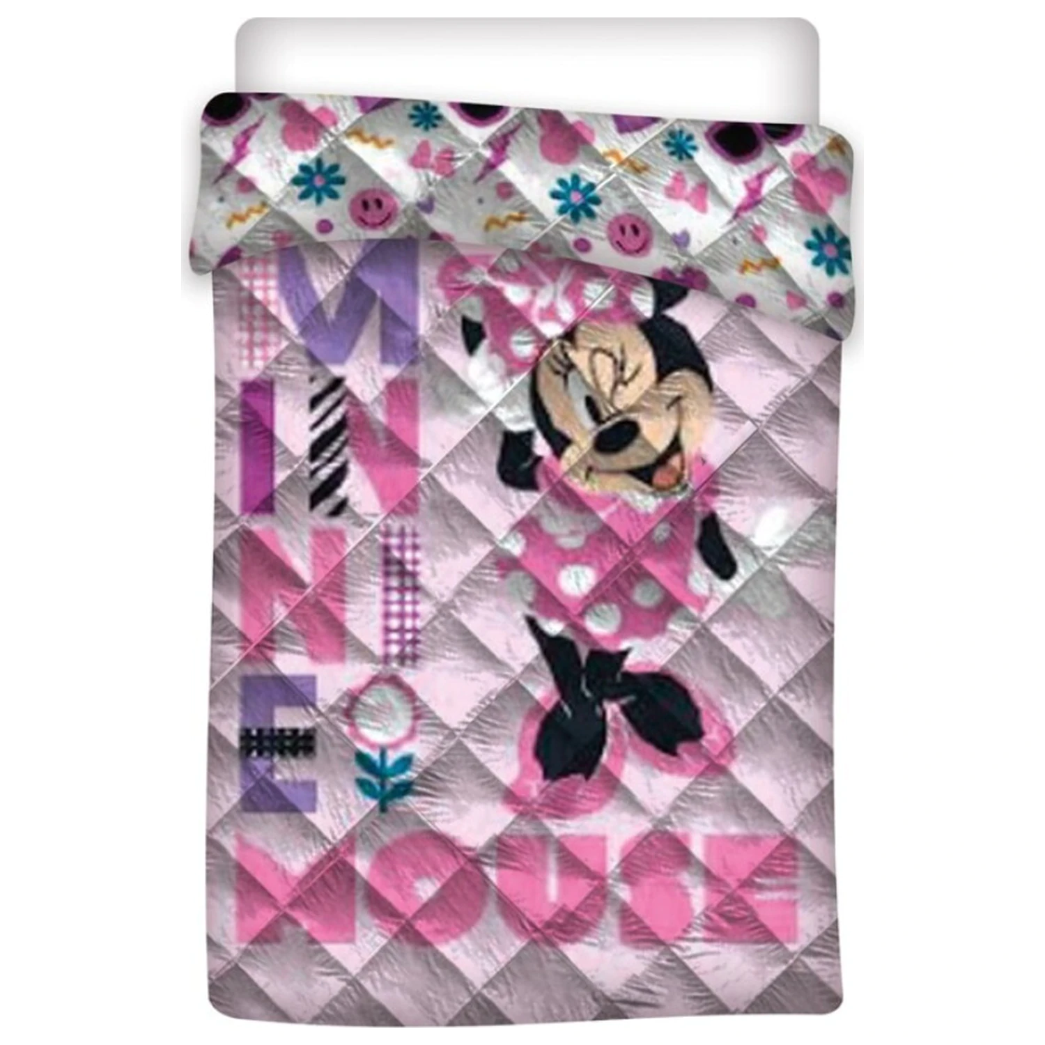 Disney Minnie růžový prošívaný přehoz na postel fotografii produktu