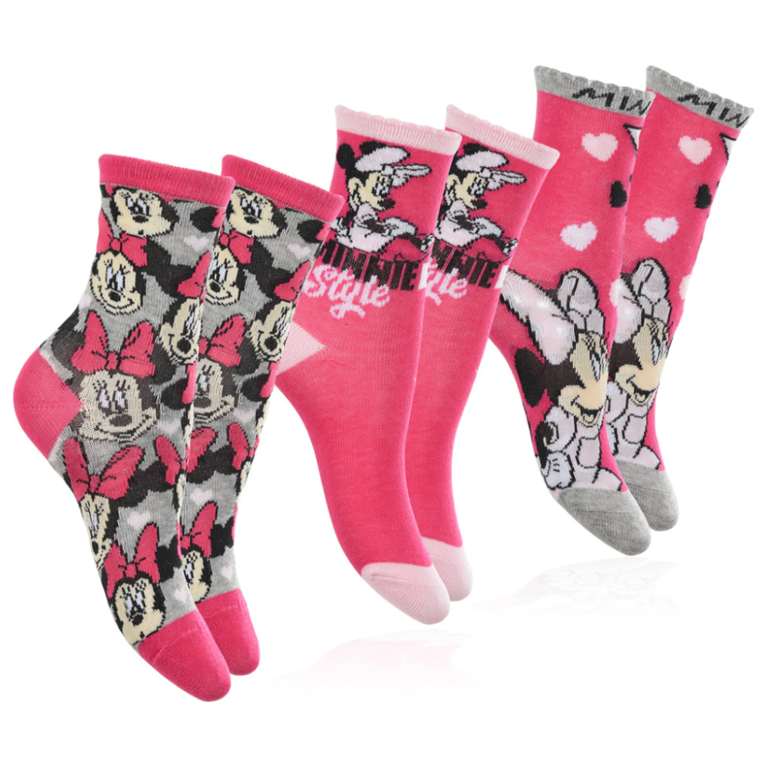 Disney Minnie Pink Style dětské ponožky 31/34 fotografii produktu