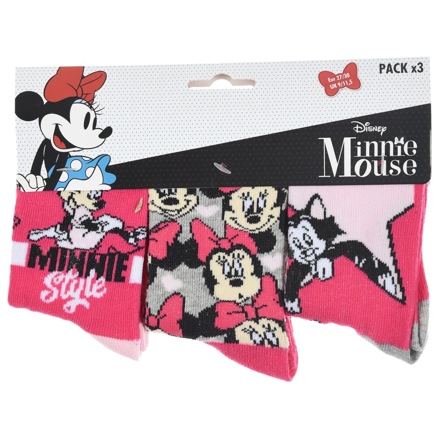 Disney Minnie Pink Style dětské ponožky 31/34 fotografii produktu