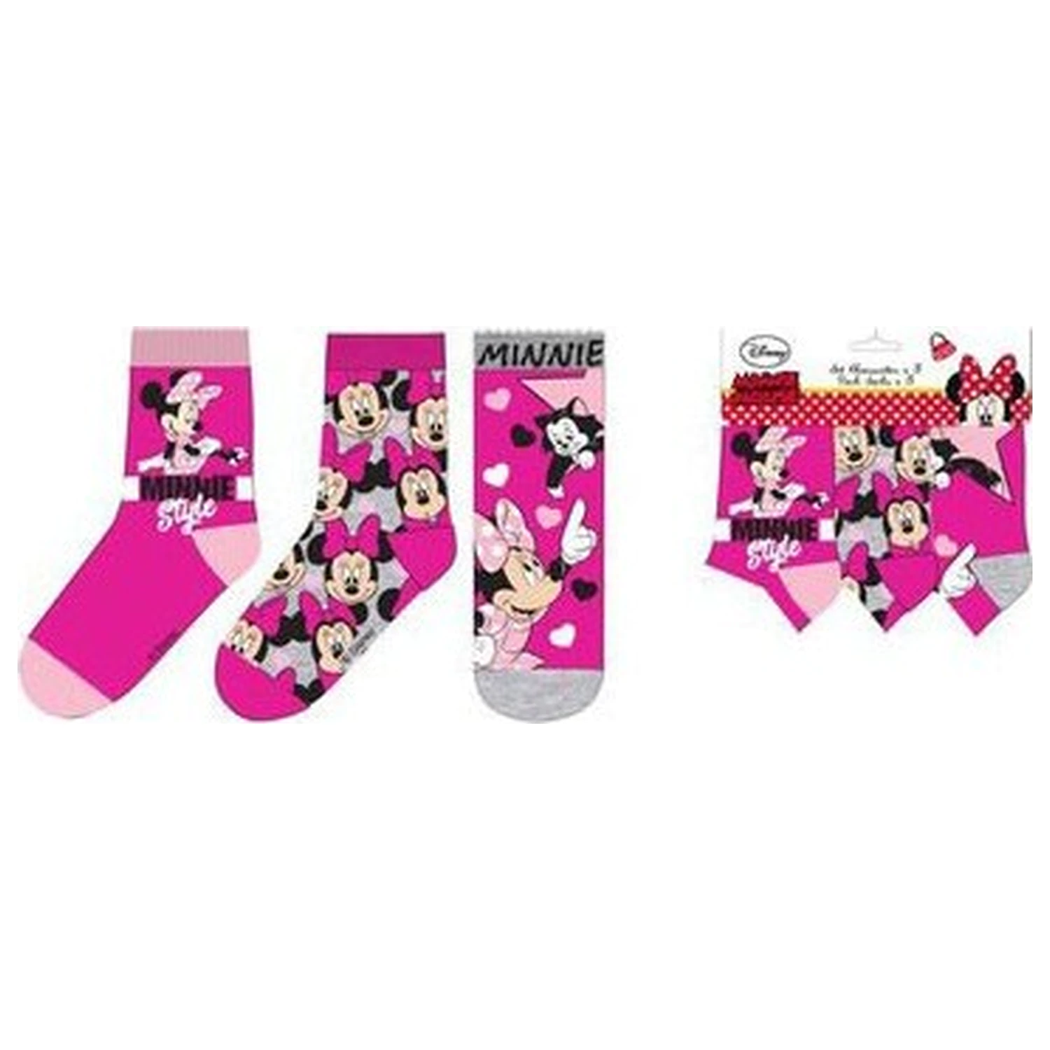 Disney Minnie Pink Style dětské ponožky 31/34 fotografii produktu