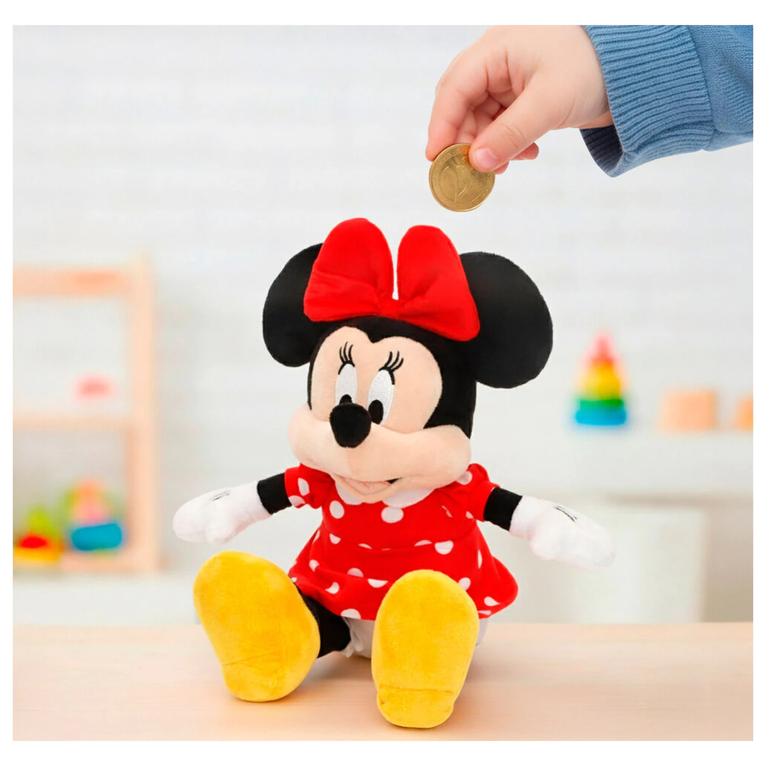 Disney Minnie pokladnička plyšová hračka 20 cm fotografii produktu