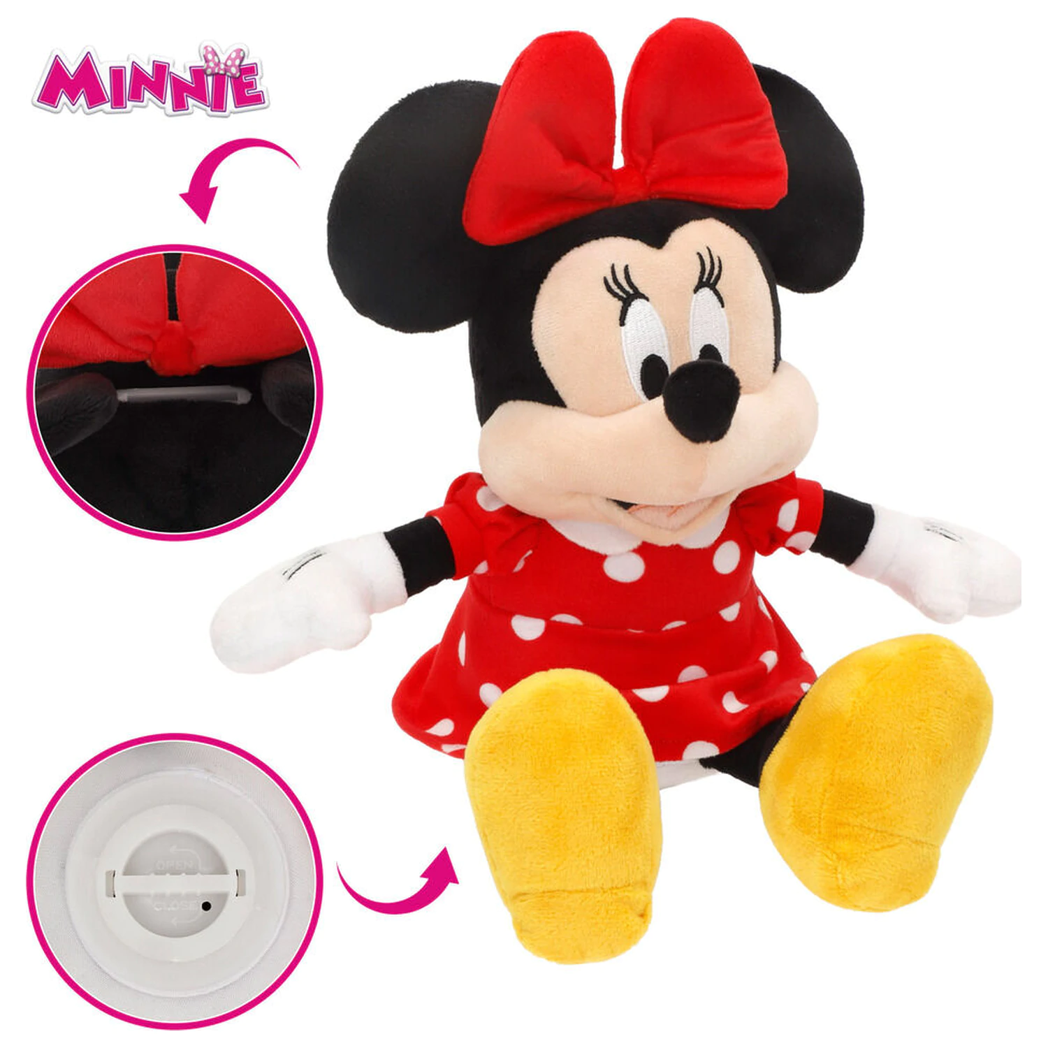 Disney Minnie pokladnička plyšová hračka 20 cm fotografii produktu