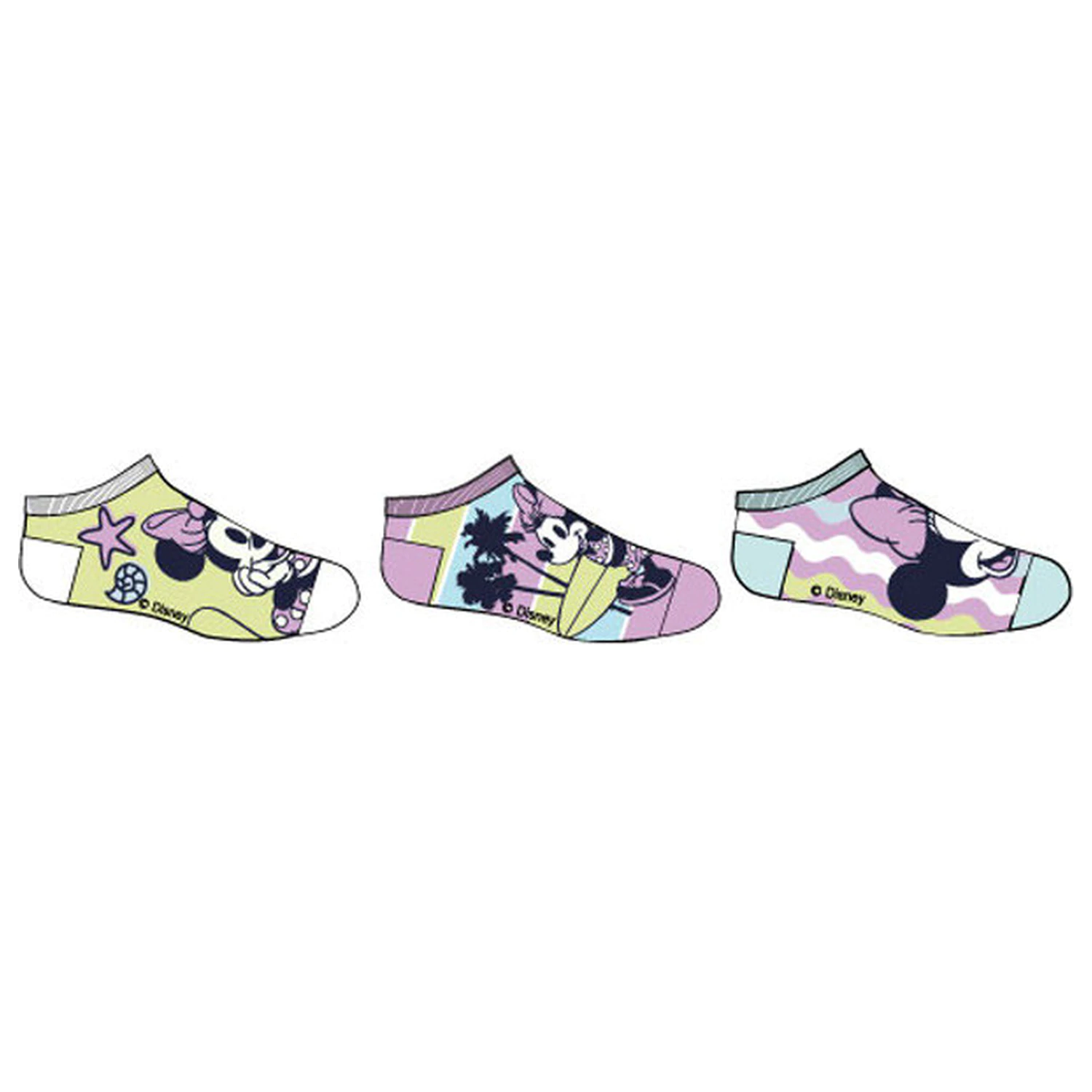 Disney Minnie Seaside Wave dětské tajné ponožky 27/30 fotografii produktu