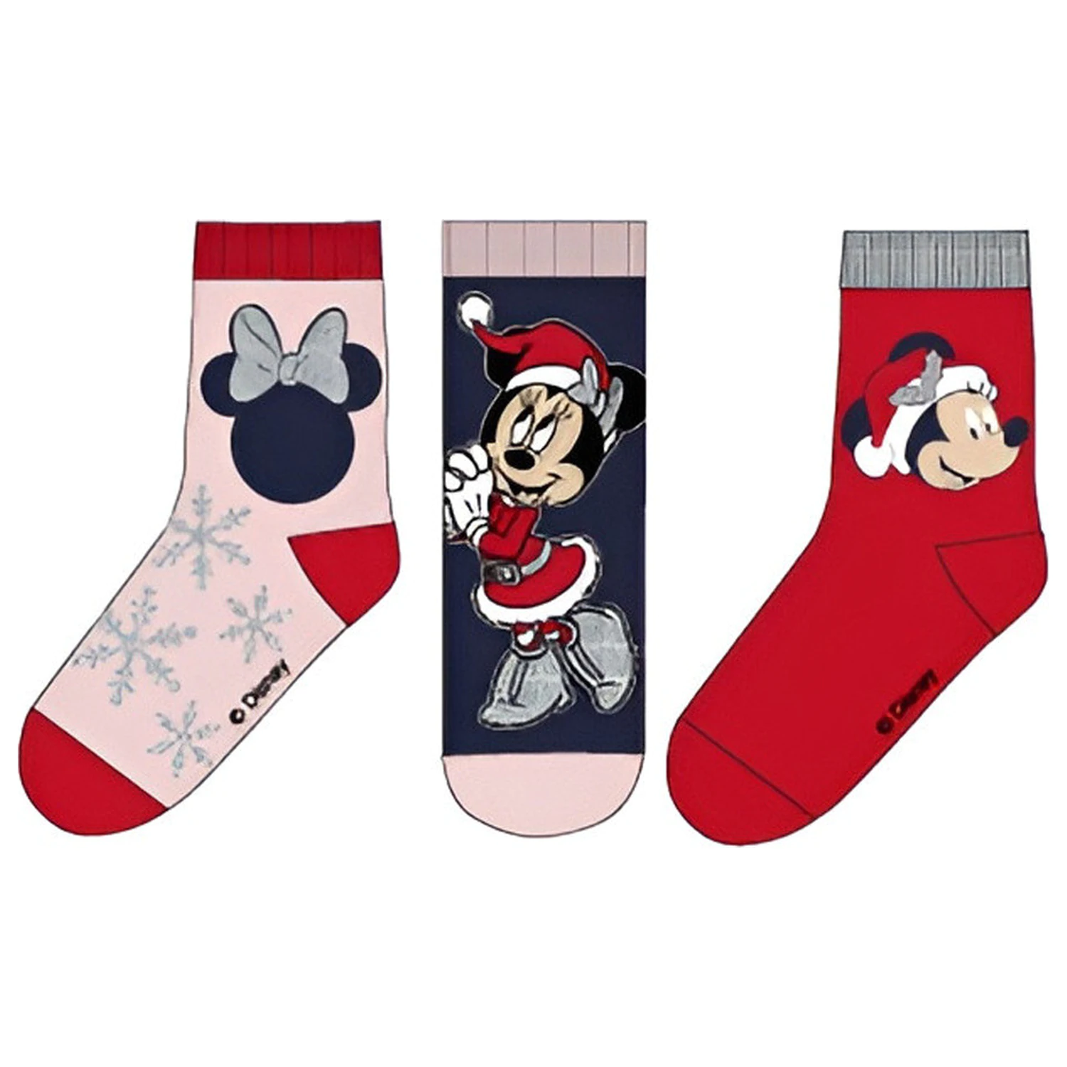 Disney Minnie Mouse Snow Blue Christmas Dětské ponožky 31/34 fotografii produktu