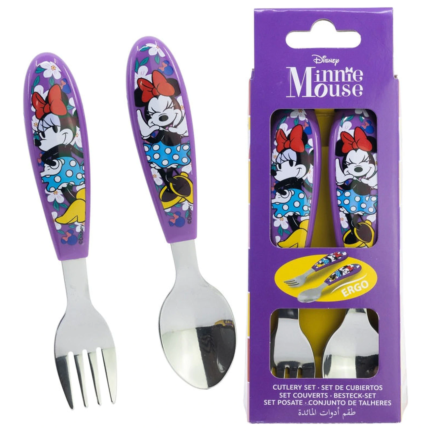Disney Minnie Sunshine kovový ergonomický příborový set - 2 kusy fotografii produktu