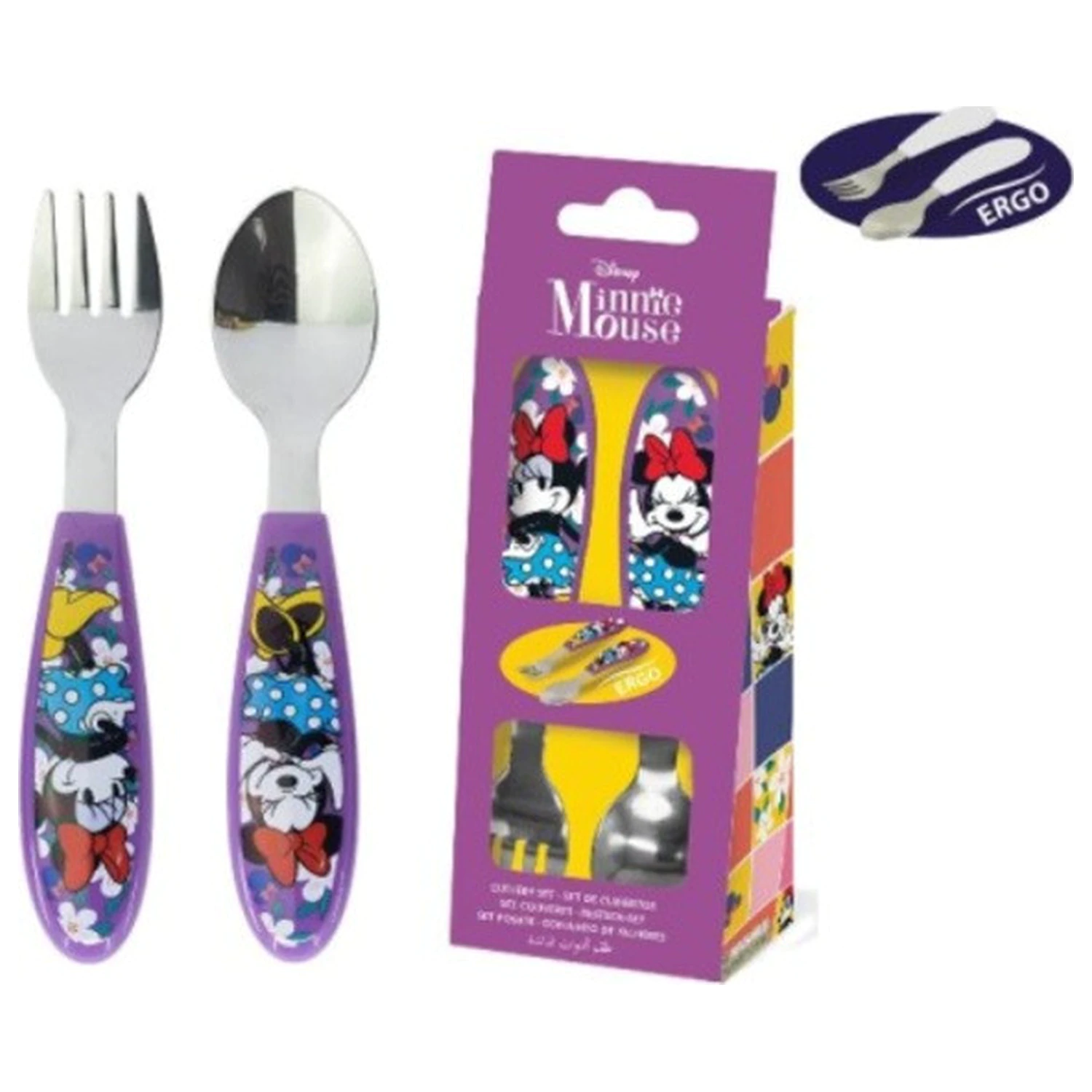 Disney Minnie Sunshine kovový ergonomický příborový set - 2 kusy fotografii produktu
