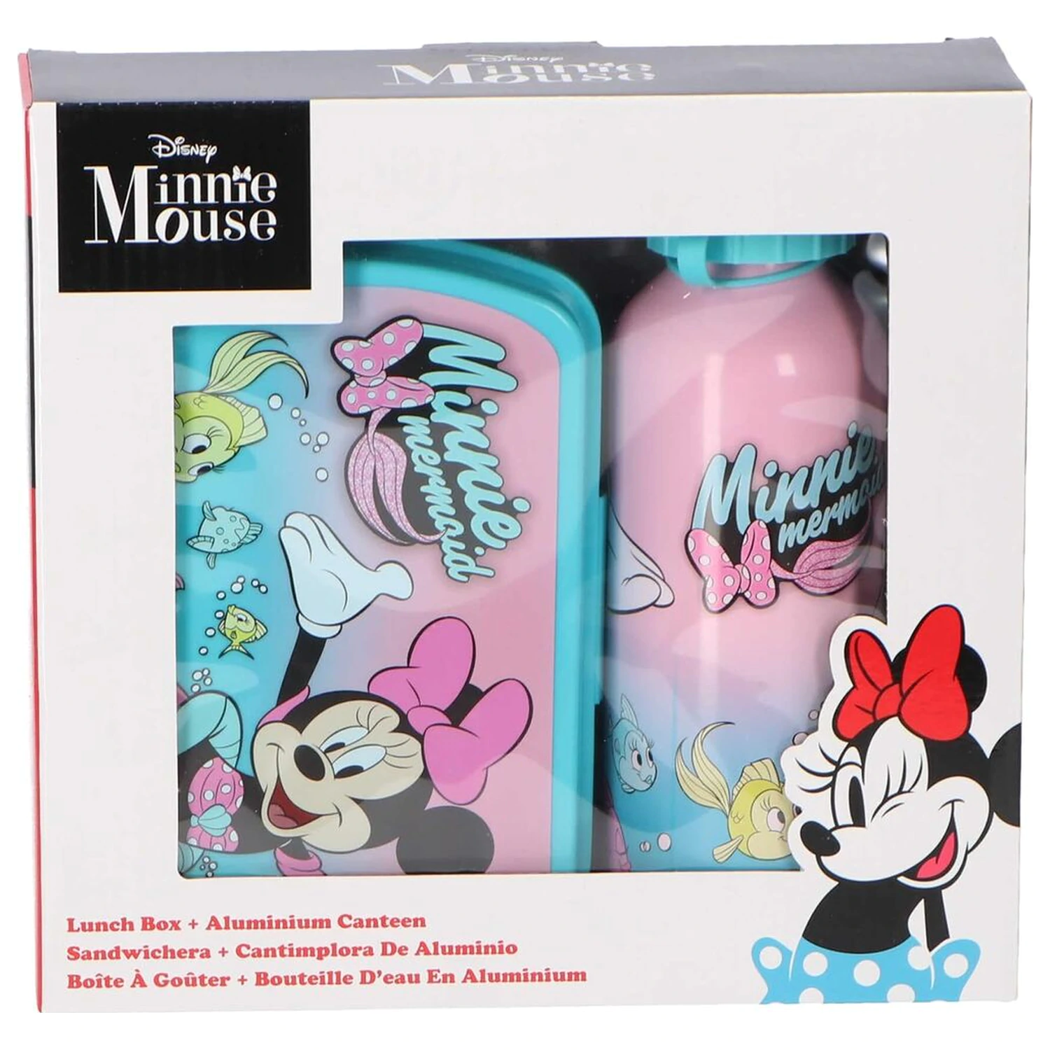 Disney Minnie svačinový box + hliníková láhev 500ml set fotografii produktu