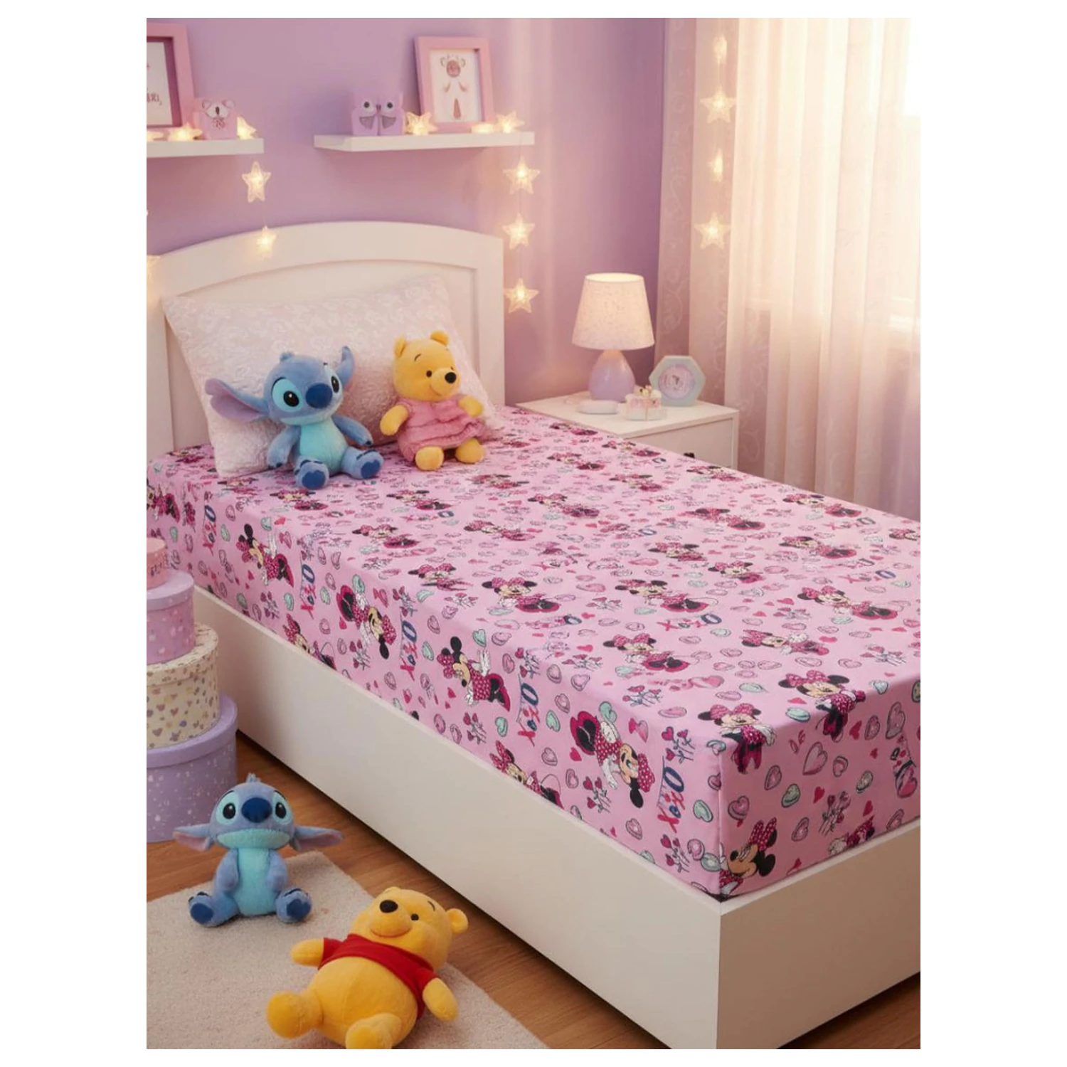 Disney Minnie XoXo prostěradlo 90x200 cm fotografii produktu