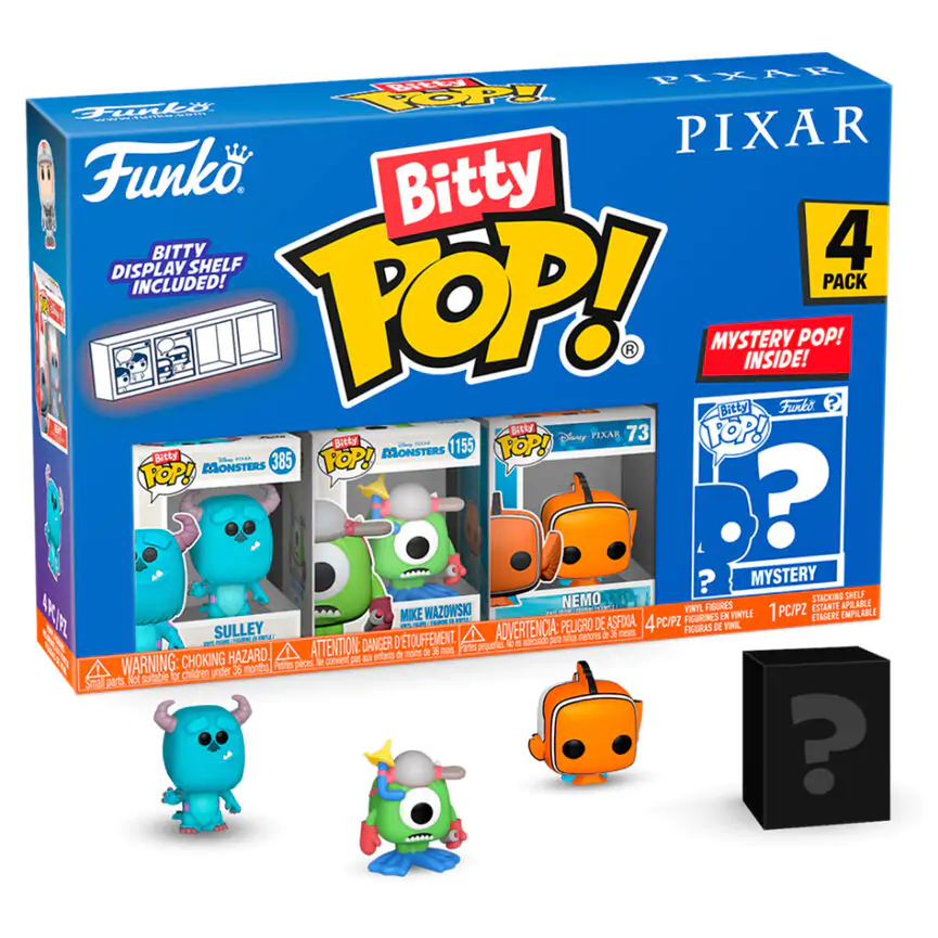 Disney Pixar Bitty Funko POP! Vinylová figurka 4-balení Monsters Inc fotografii produktu