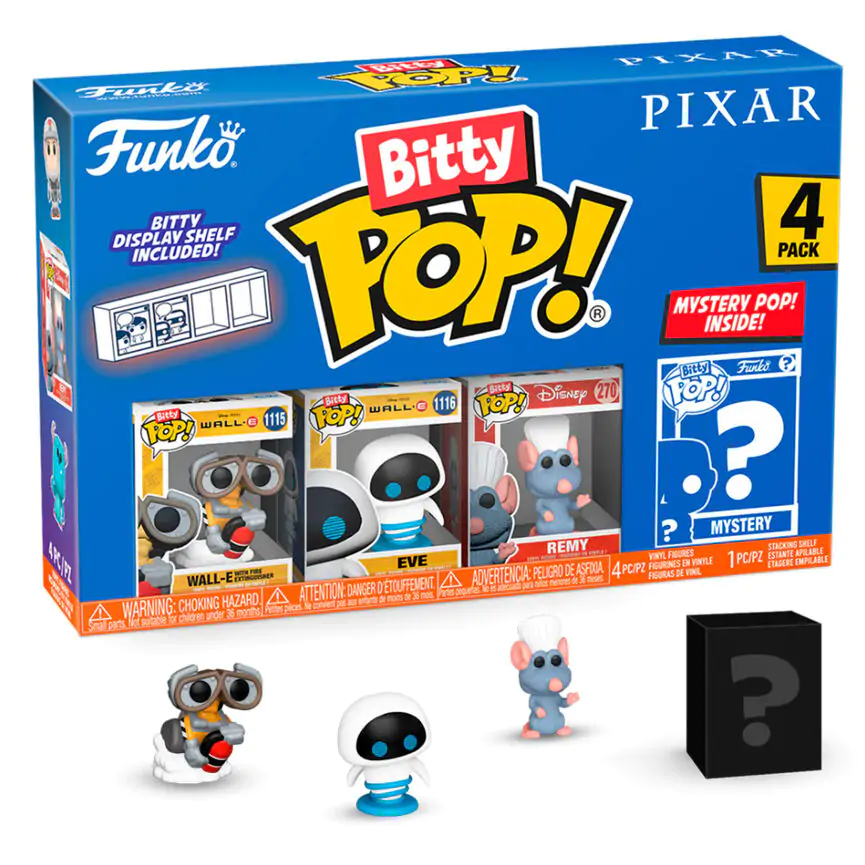 Disney Pixar Bitty Funko POP! vinylová figurka 4-balení Wall-E fotografii produktu