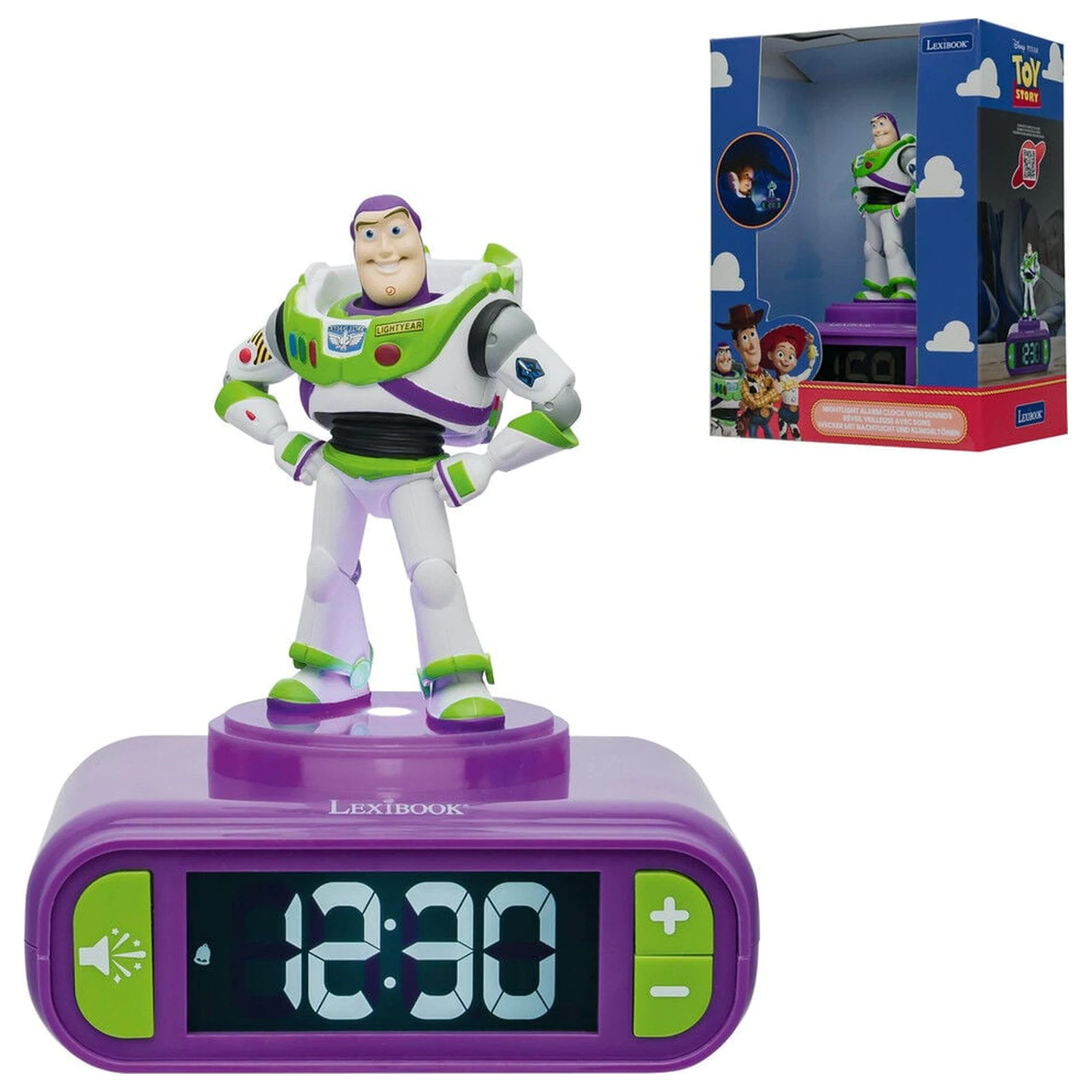 Disney Pixar Toy Story Buzz Lightyear 3D noční světlo digitální budík fotografii produktu
