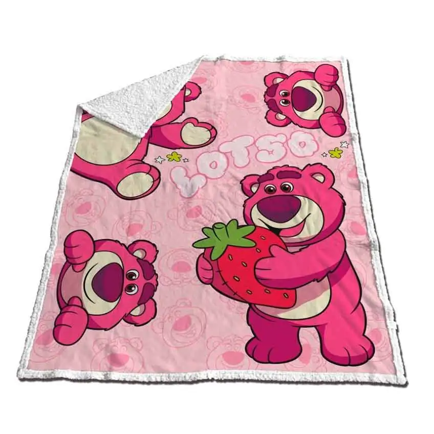 Disney Pixar Toy Story Lotso Coral sherpa deka 130x170cm fotografii produktu