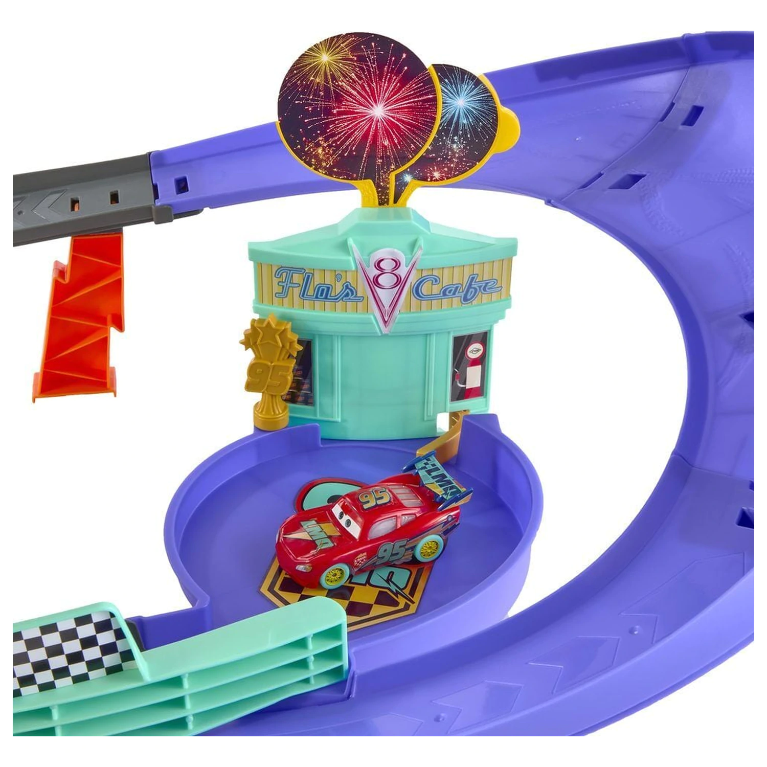 Disney Pixar Cars Lightning McQueen závodní dráha set fotografii produktu
