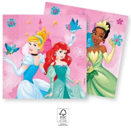 Disney Princess Live your Story, Disney Princess ubrousky 20 ks 33x33 cm FSC fotografii produktu