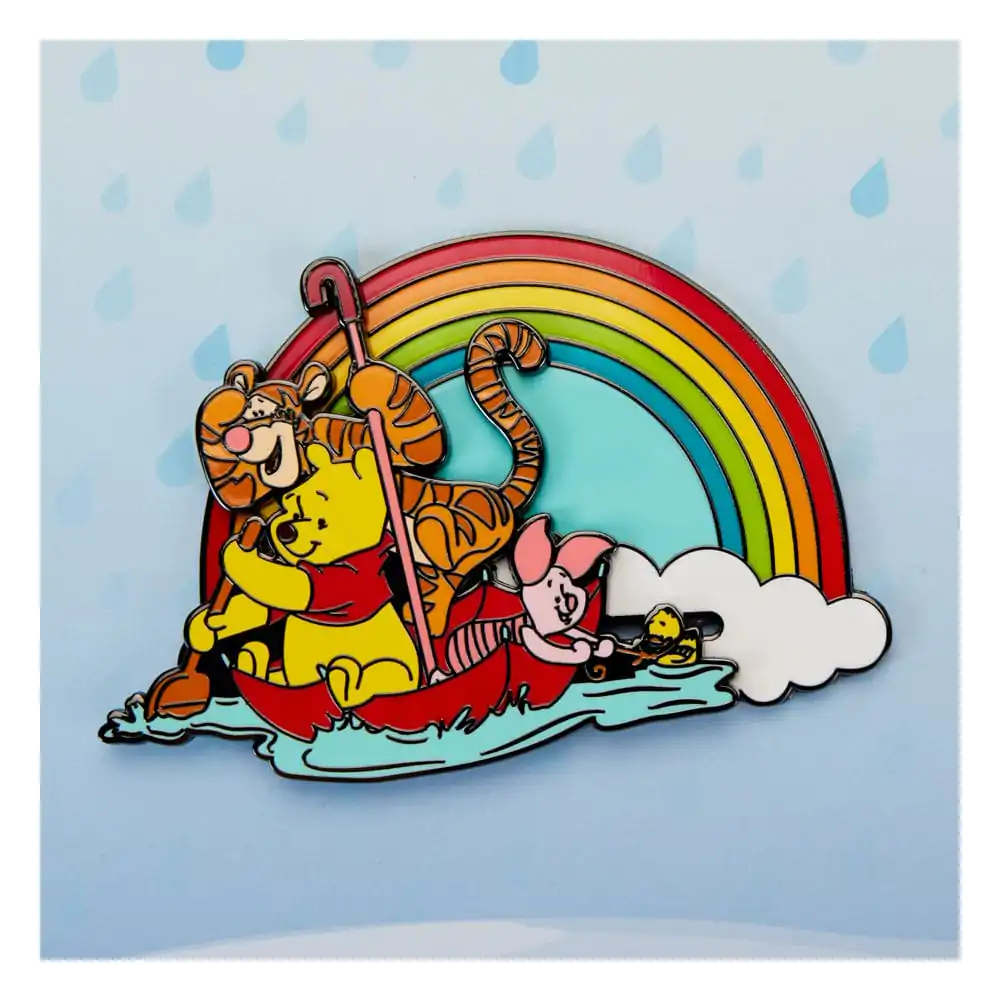 Disney by Loungefly Posuvný Smaltovaný Odznak Winnie the Pooh Deštivý Den Limitovaná Edice 8 cm fotografii produktu