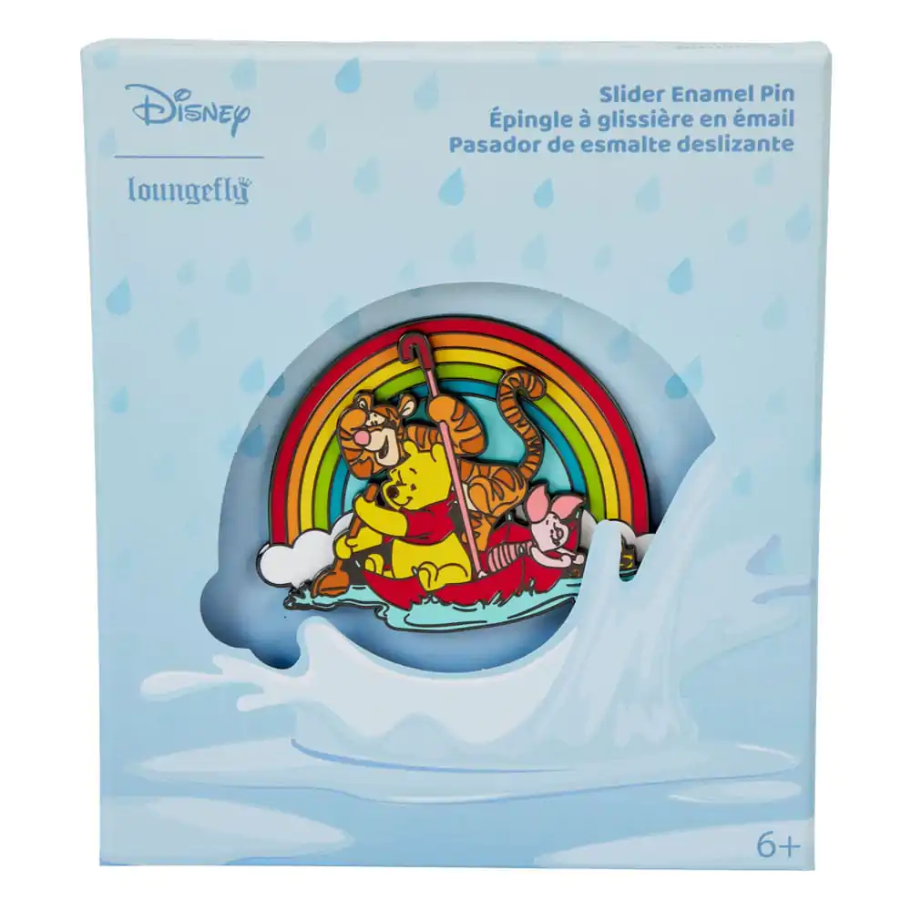 Disney by Loungefly Posuvný Smaltovaný Odznak Winnie the Pooh Deštivý Den Limitovaná Edice 8 cm fotografii produktu