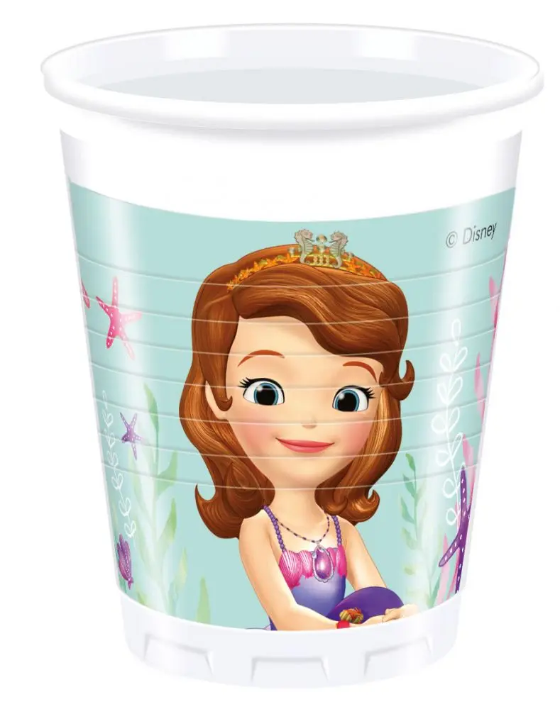 Disney Sofia the First Pearl of the Sea plastové kelímky 8 ks 200 ml fotografii produktu