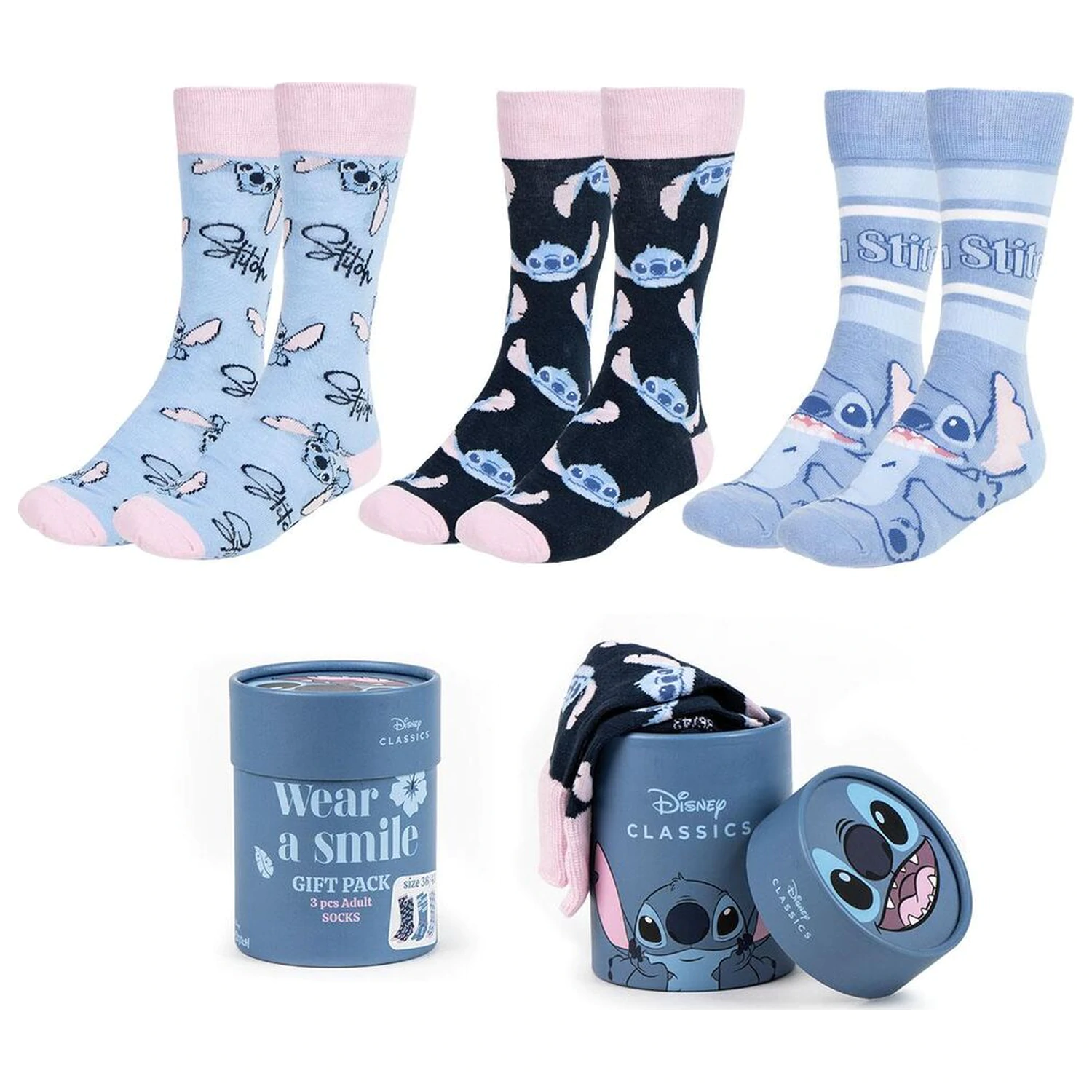 Disney Stitch balení 3 dospělé ponožky fotografii produktu
