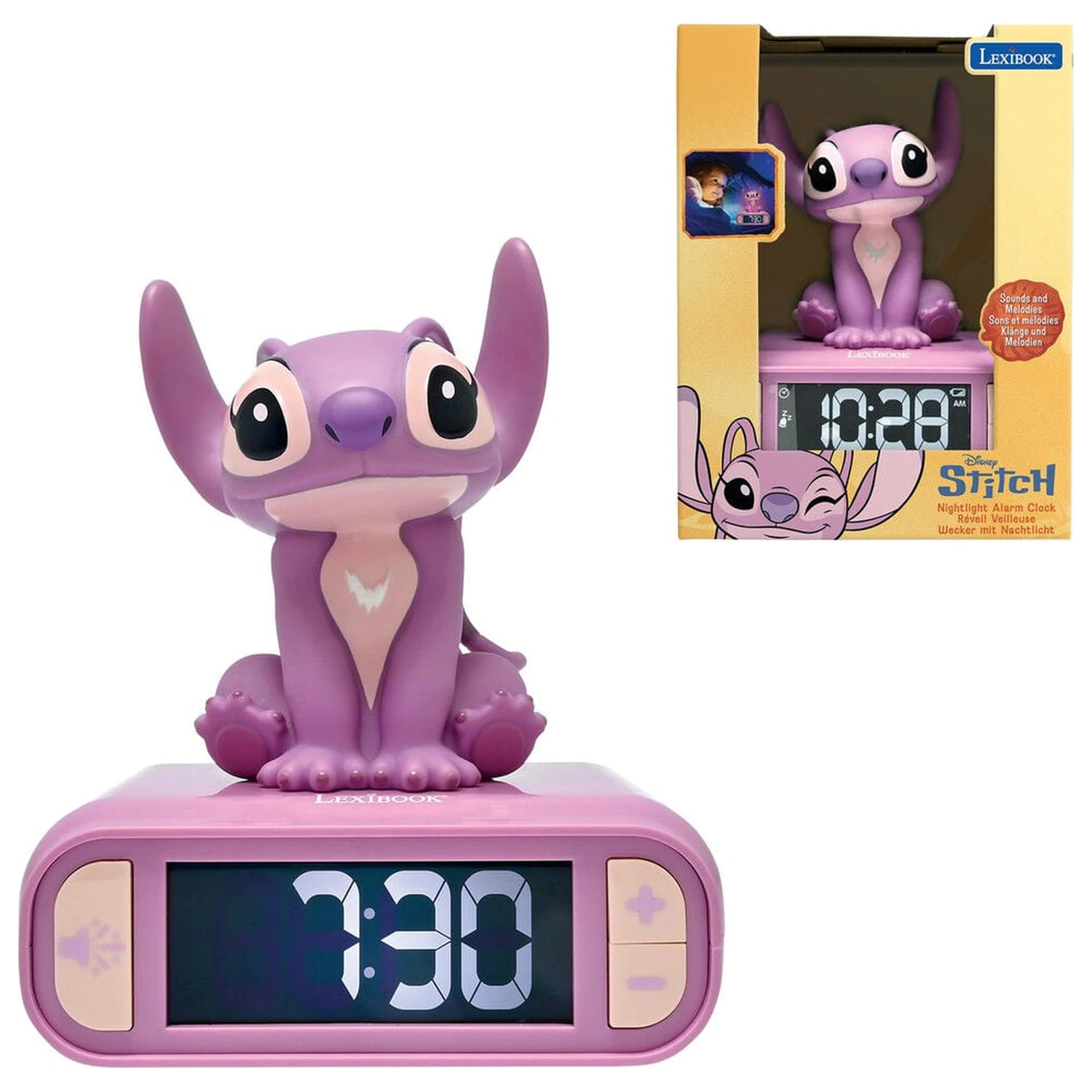Digitální budík s 3D nočním světlem Disney Stitch fotografii produktu