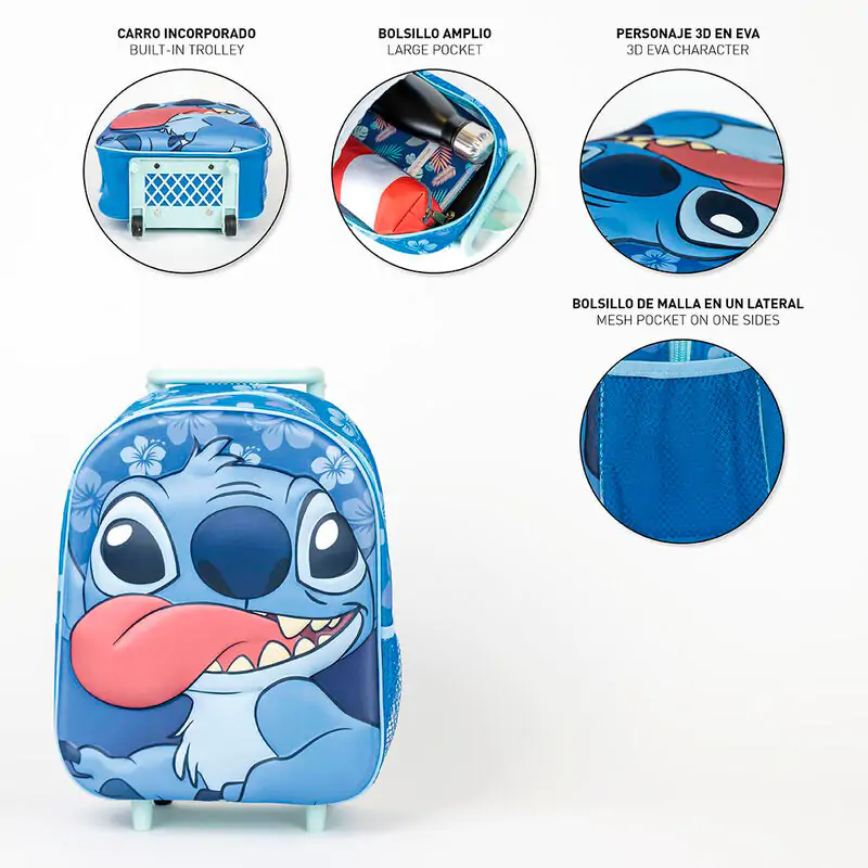 Disney Stitch 3D trolley 31 cm fotografii produktu