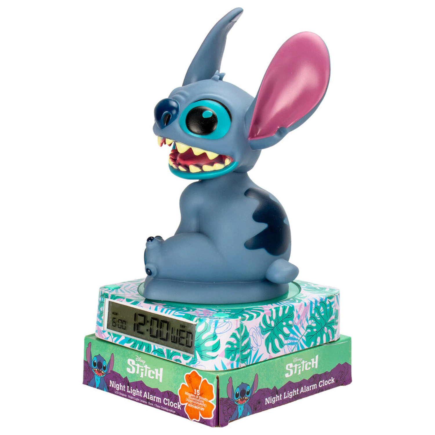 Disney Stitch 3D lampa s budíkem fotografii produktu