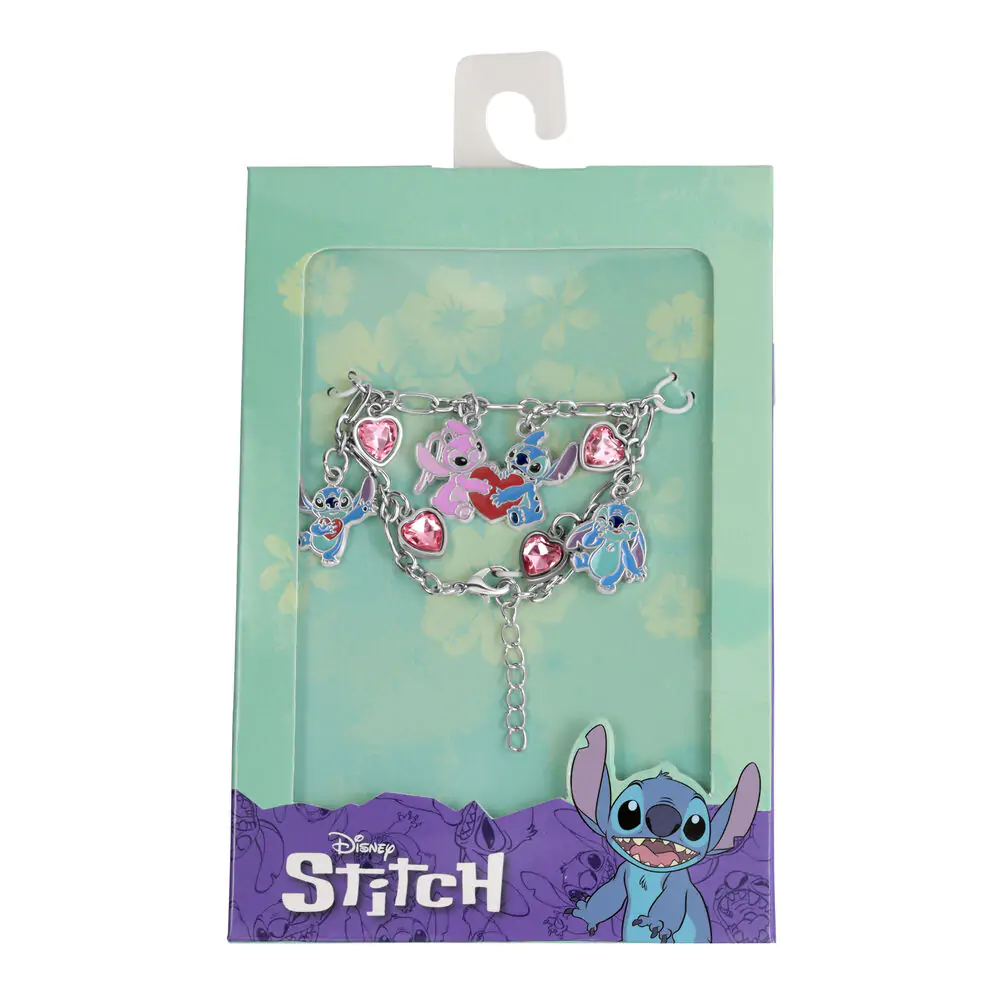 Disney Stitch Angel náramek s přívěsky (pozlacený) fotografii produktu