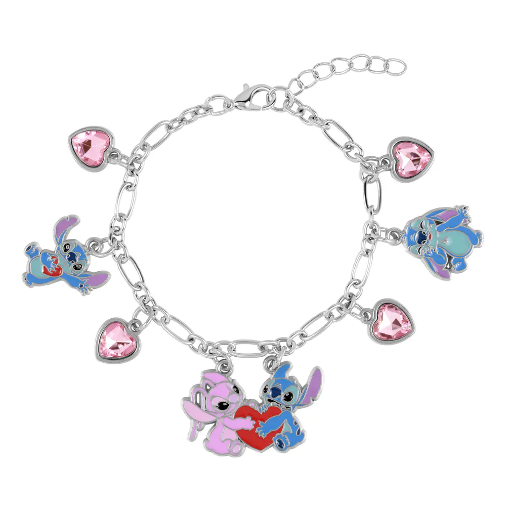 Disney Stitch Angel náramek s přívěsky (pozlacený) fotografii produktu