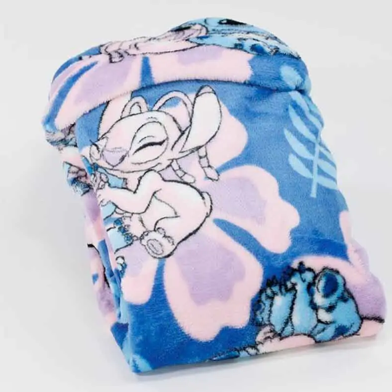 Disney Stitch & Angel Coral deka s kapucí 120x150cm fotografii produktu