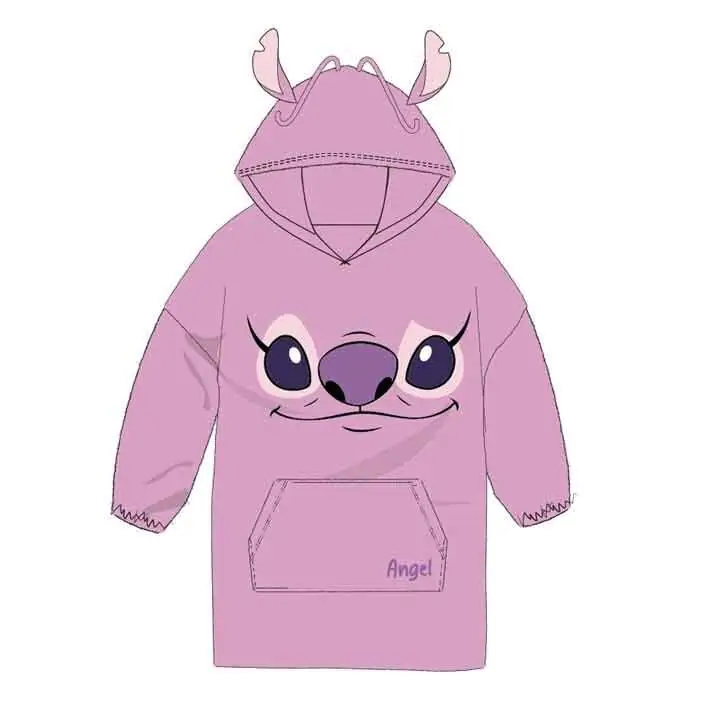 Disney Stitch Angel oversized mikina kabát dospělý coral fotografii produktu