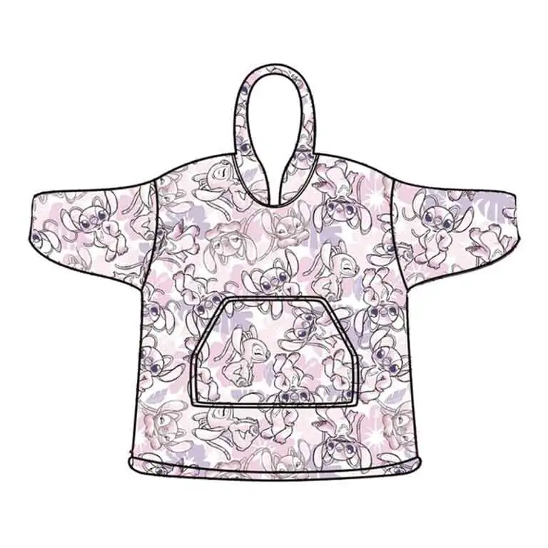 Disney Stitch Angel oversize mikina kabát dětská korálová fotografii produktu