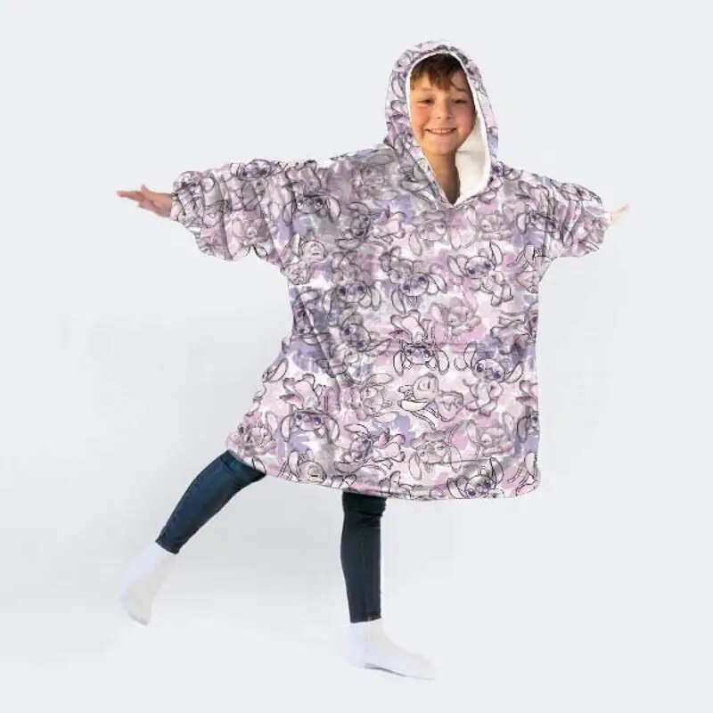 Disney Stitch Angel oversize mikina kabát dětská korálová fotografii produktu