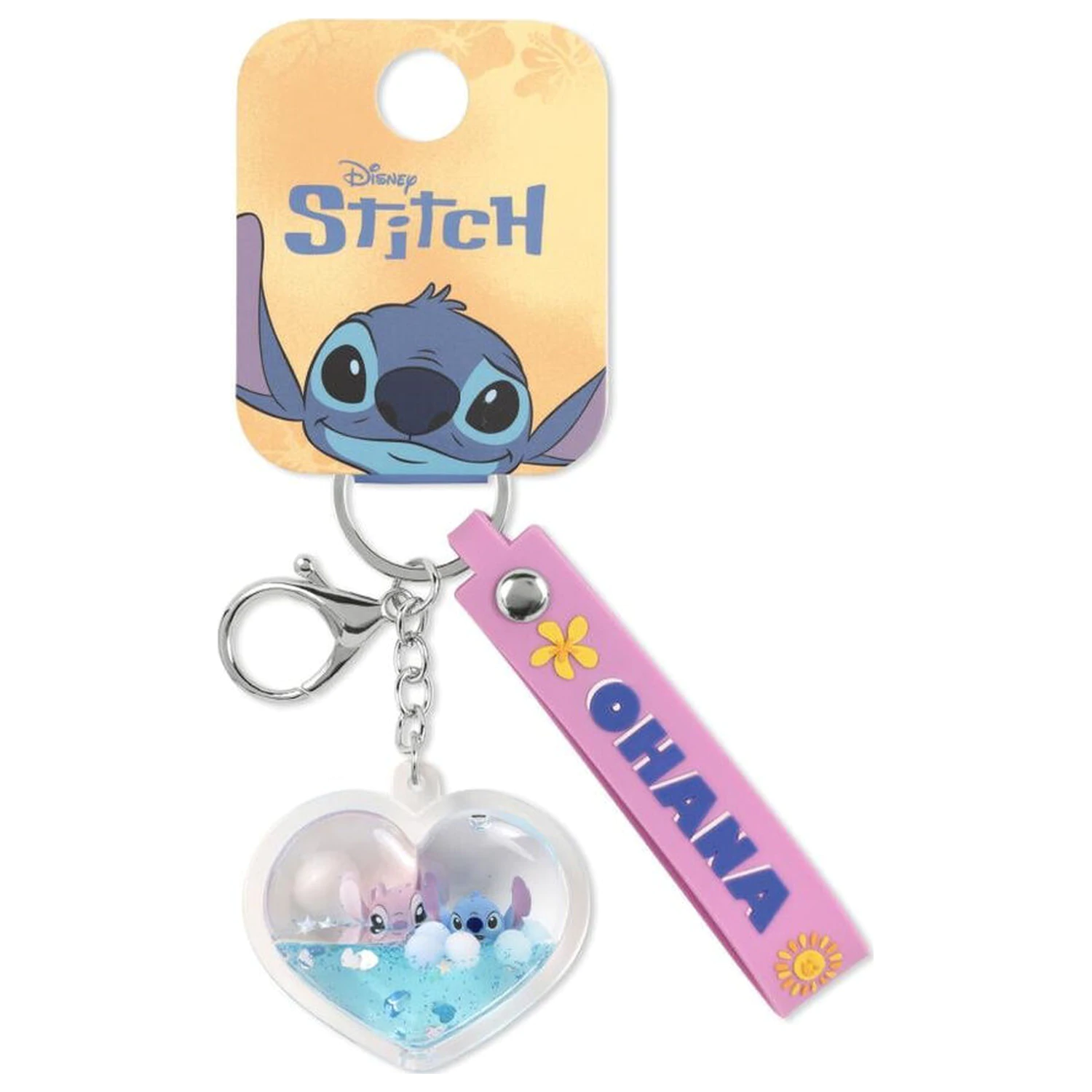 Disney Stitch & Angel Ohana Heart klíčenka fotografii produktu