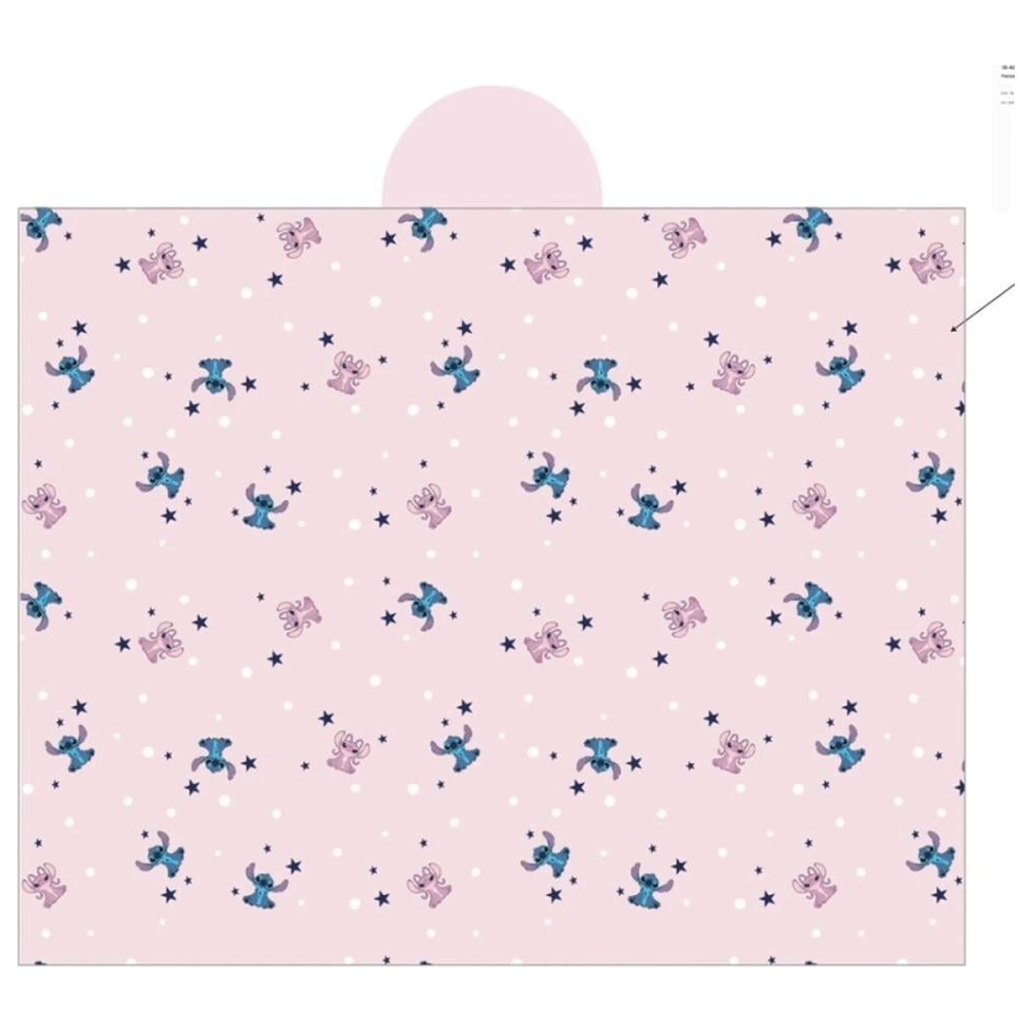 Disney Stitch & Angel "Pink" Deka s kapucí 120x150cm fotografii produktu