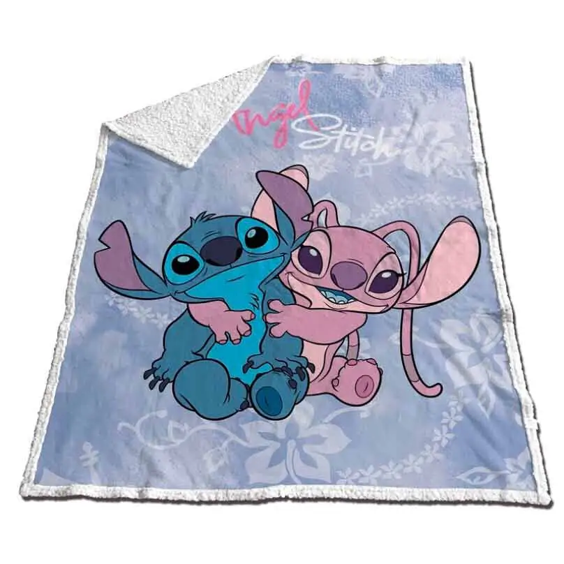Disney Stitch & Angel Coral sherpa deka 130x170cm fotografii produktu