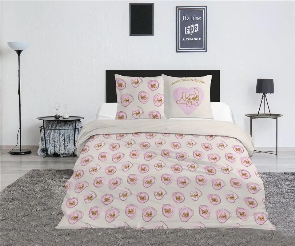 Disney Stitch & Angel policotton povlak na přikrývku do postele 135cm fotografii produktu
