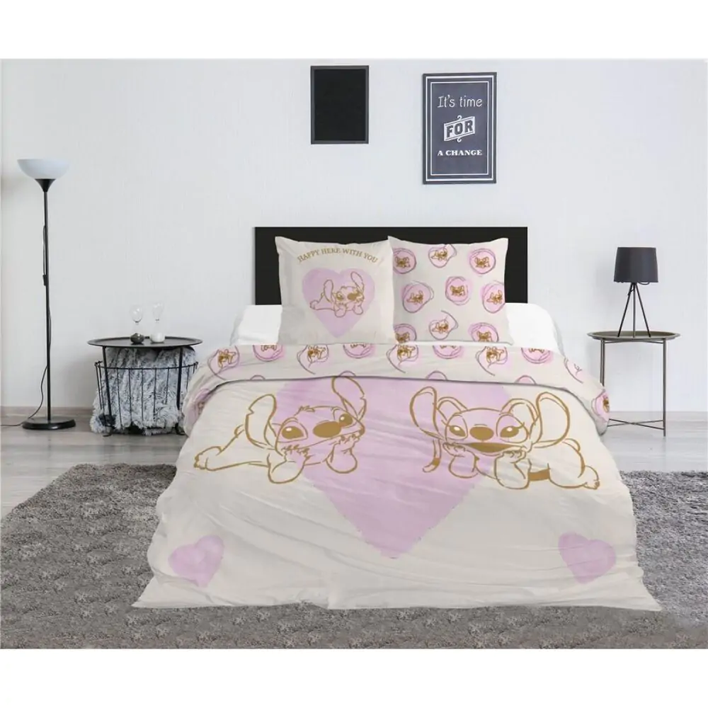 Disney Stitch & Angel policotton povlak na přikrývku do postele 135cm fotografii produktu