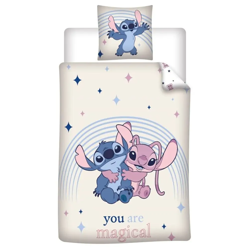 Disney Stitch & Angel policotton povlak na peřinu na postel 90cm fotografii produktu