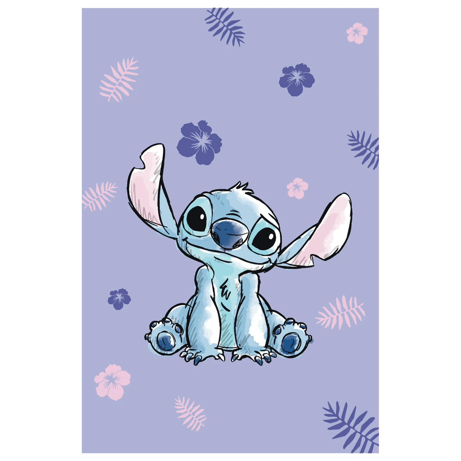 Disney Stitch Blooming Mikrovláknová deka 100x150cm fotografii produktu