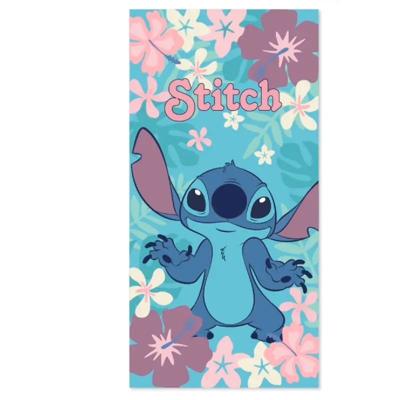 Disney Stitch Flowers bavlněná plážová osuška fotografii produktu