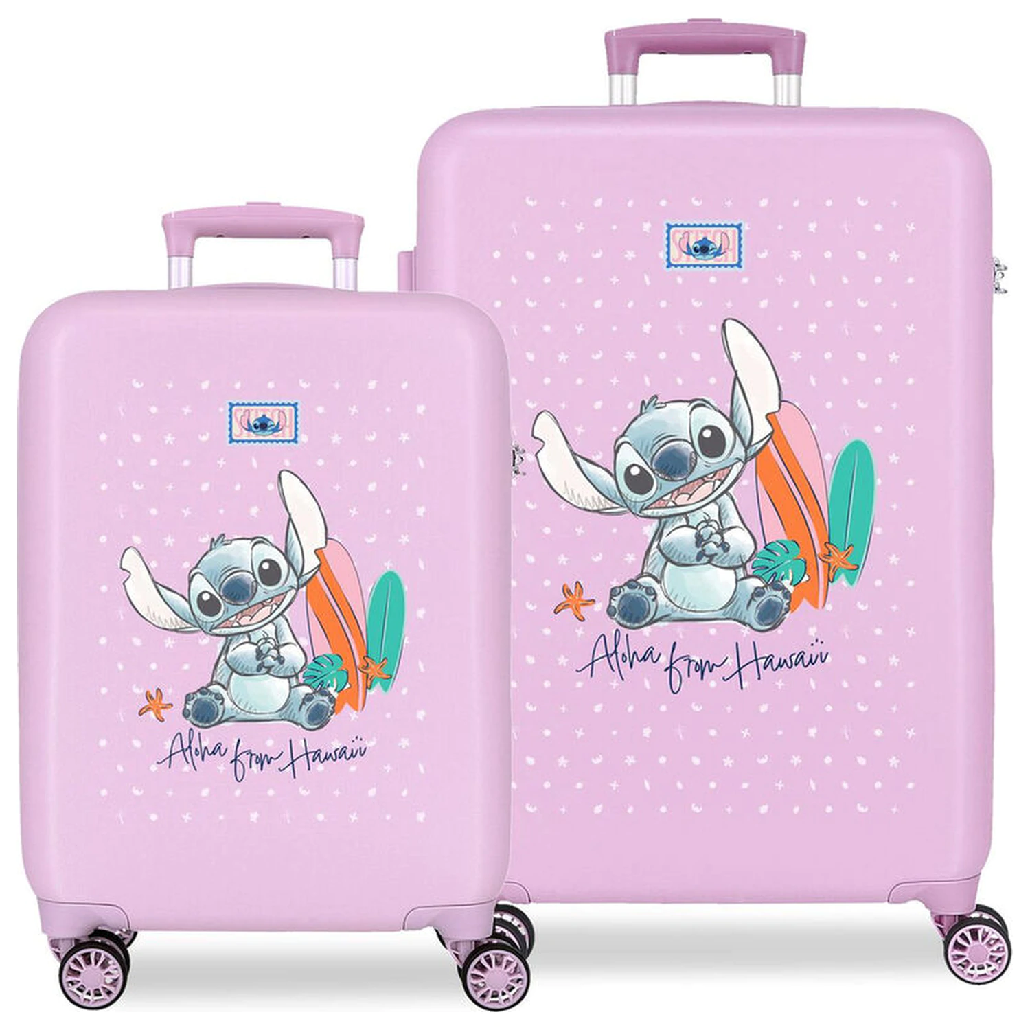 Disney Stitch From Hawai ABS dvoudílná sada cestovních kufrů 55/65cm fotografii produktu