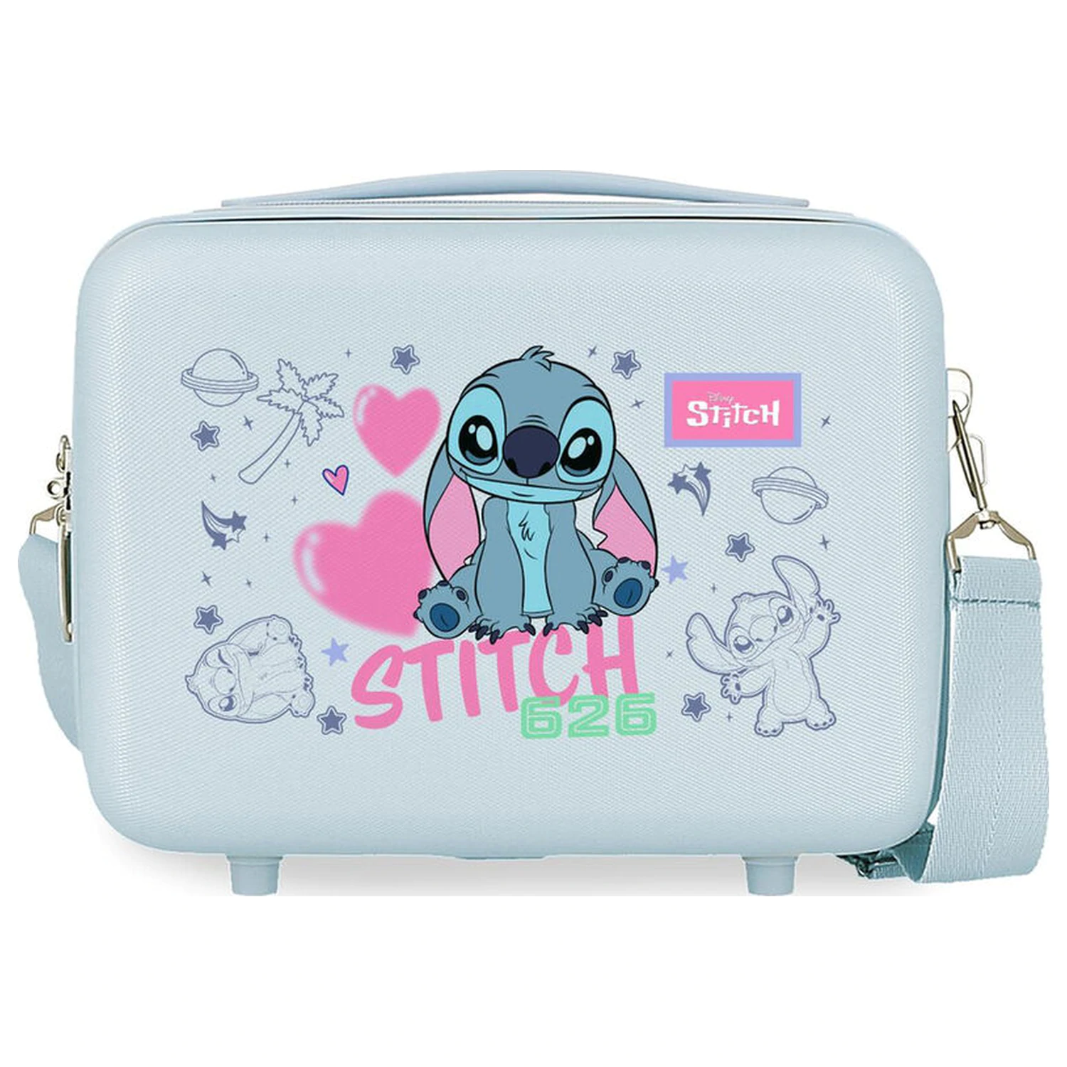 Disney Stitch Hearts ABS přizpůsobivá kosmetická taška 29cm fotografii produktu