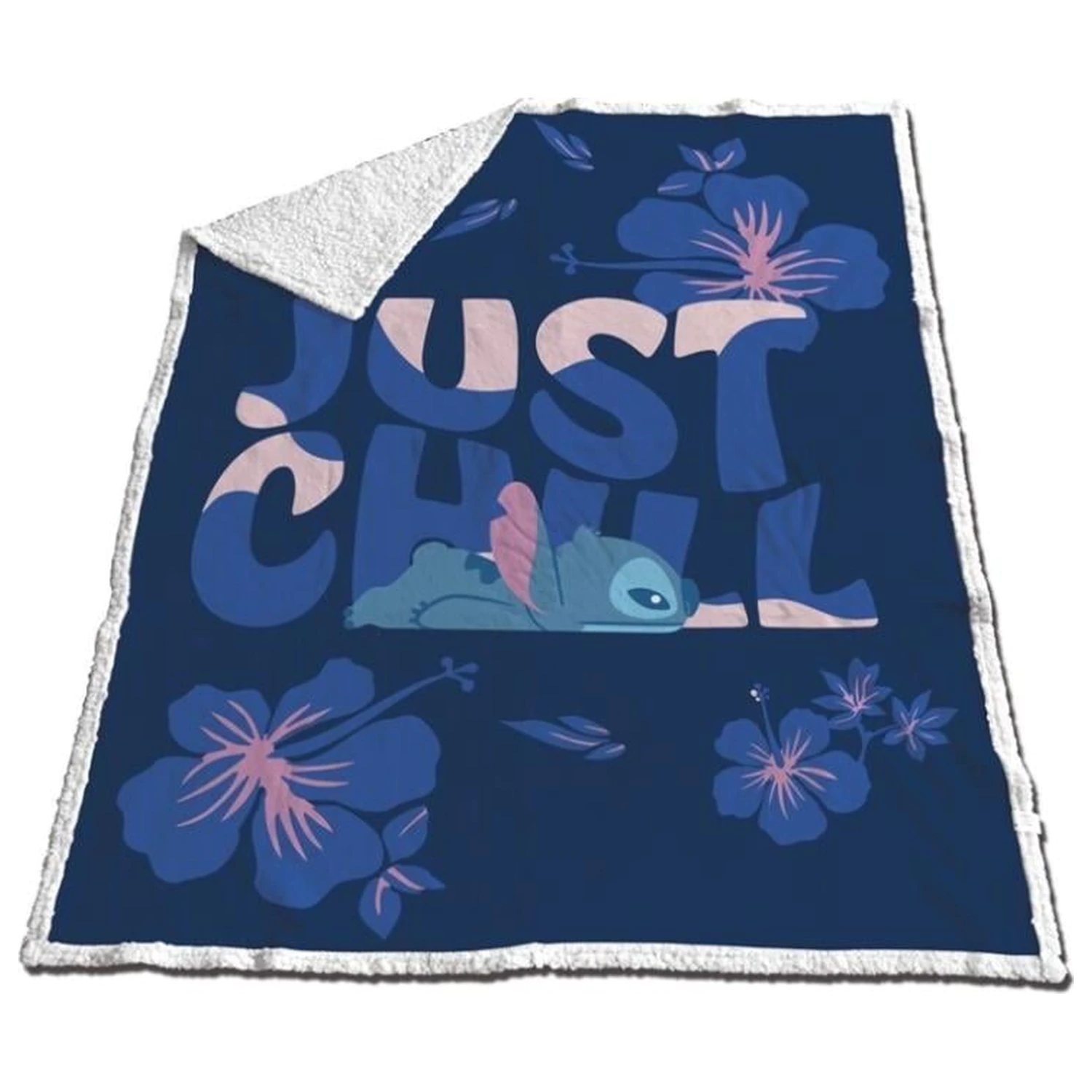 Disney Stitch "Just Chill" sherpa deka 130x170cm fotografii produktu