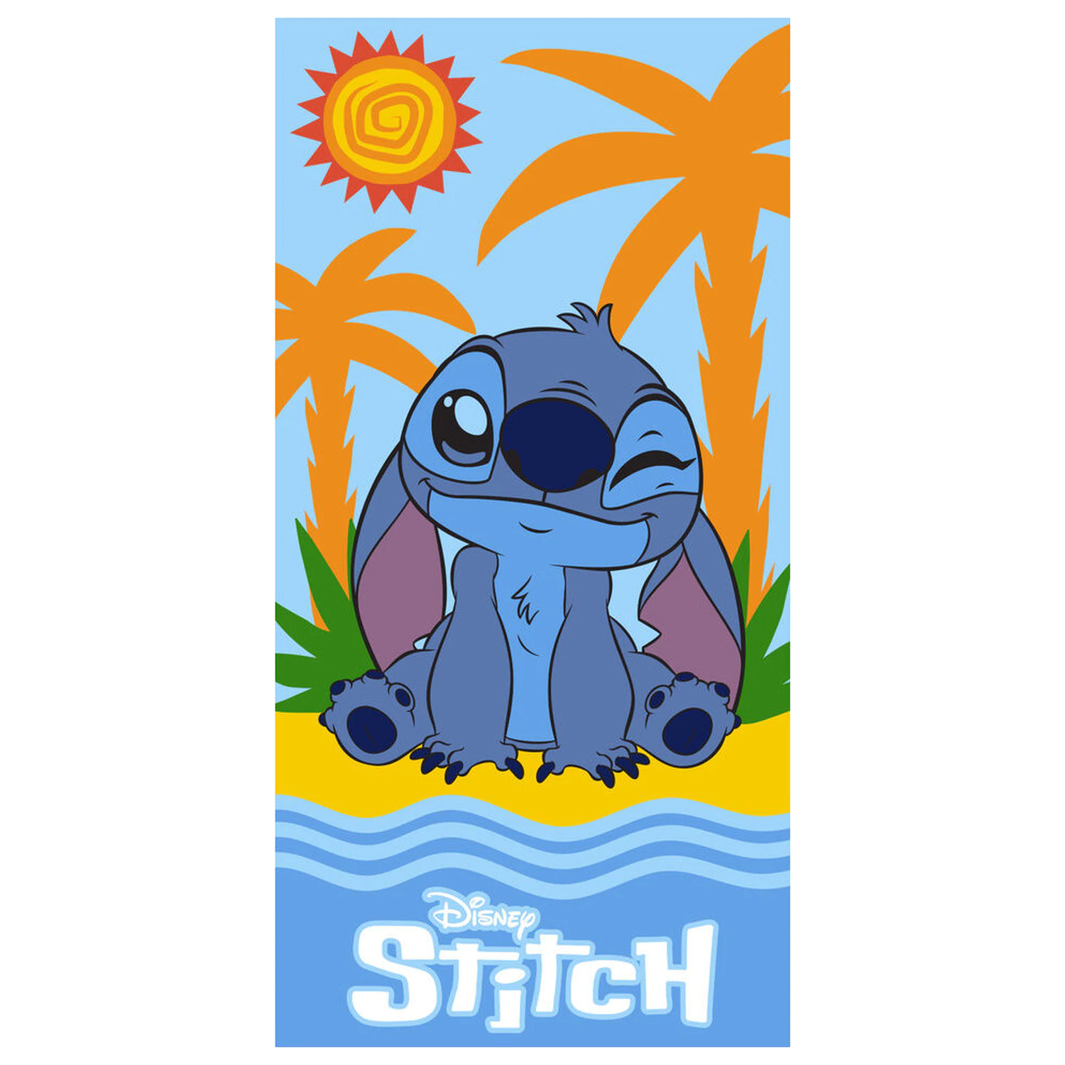 Disney Stitch mikroflanelová plážová osuška fotografii produktu