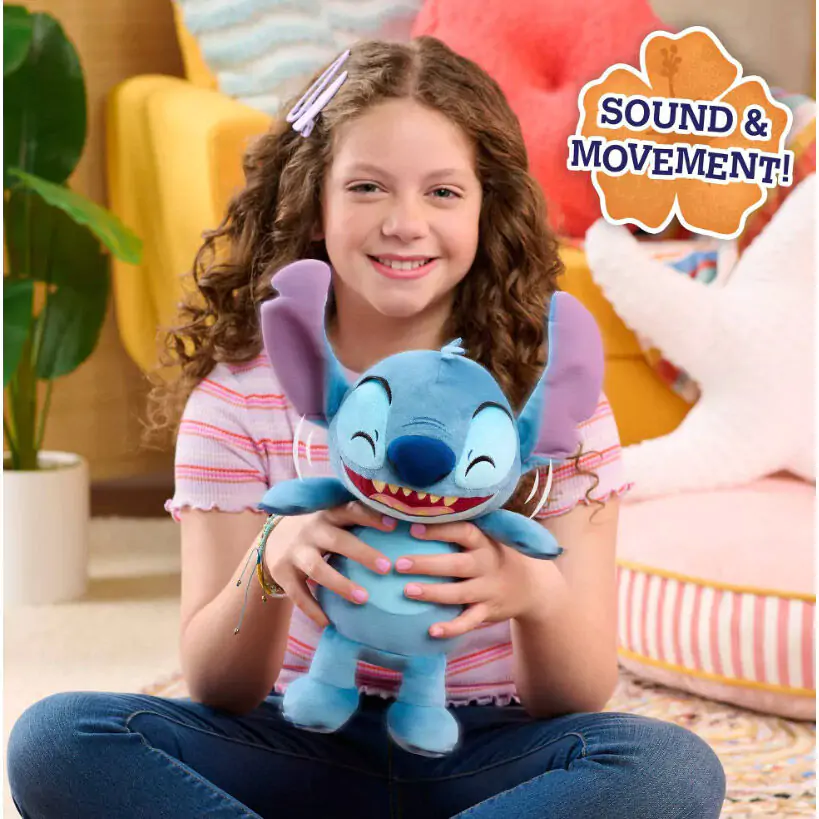 Disney Stitch plyšová hračka 28 cm zvuk & pohyb fotografii produktu