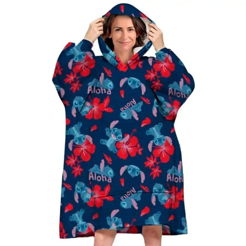 Disney Stitch oversize mikinový kabát pro dospělé korálový fotografii produktu