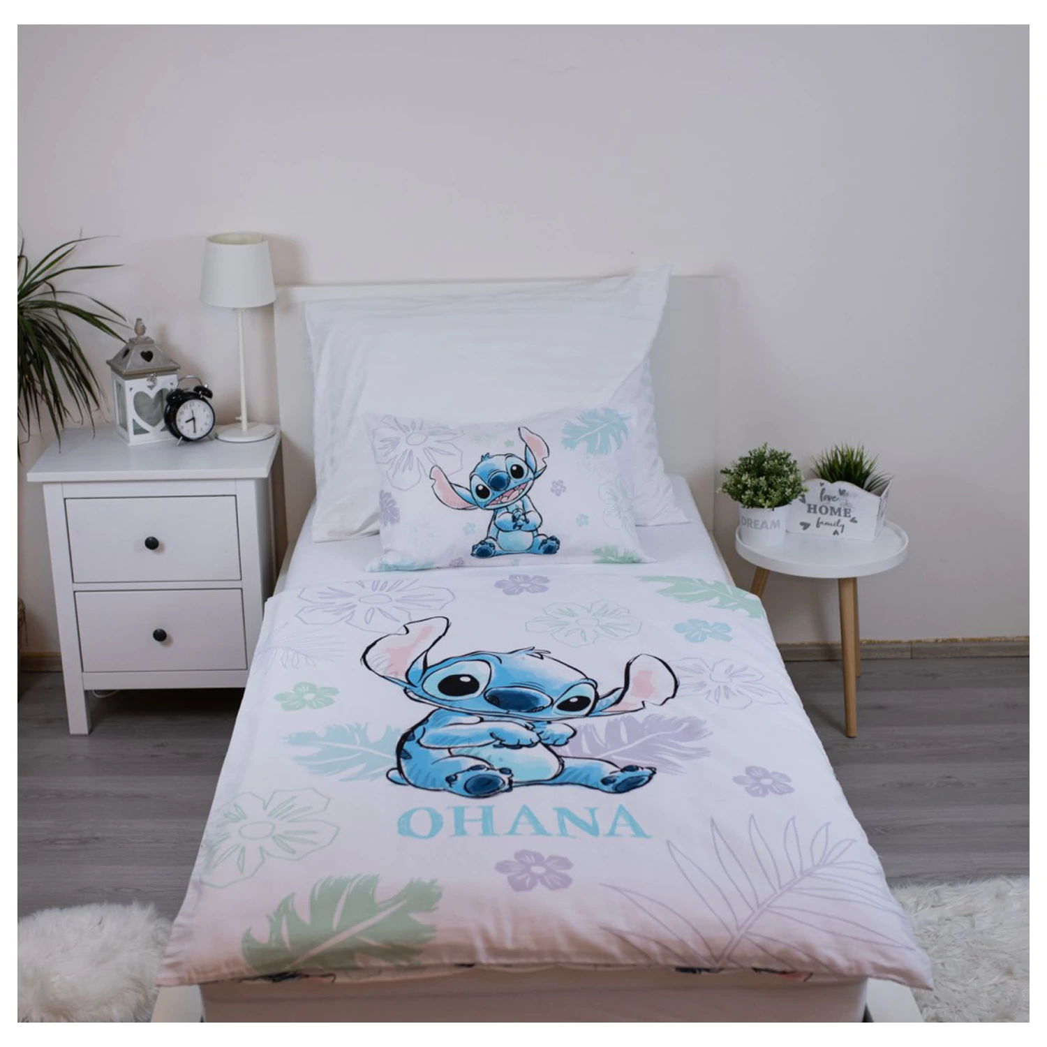 Disney Stitch Ohana bílý dětský povlak na peřinu fotografii produktu