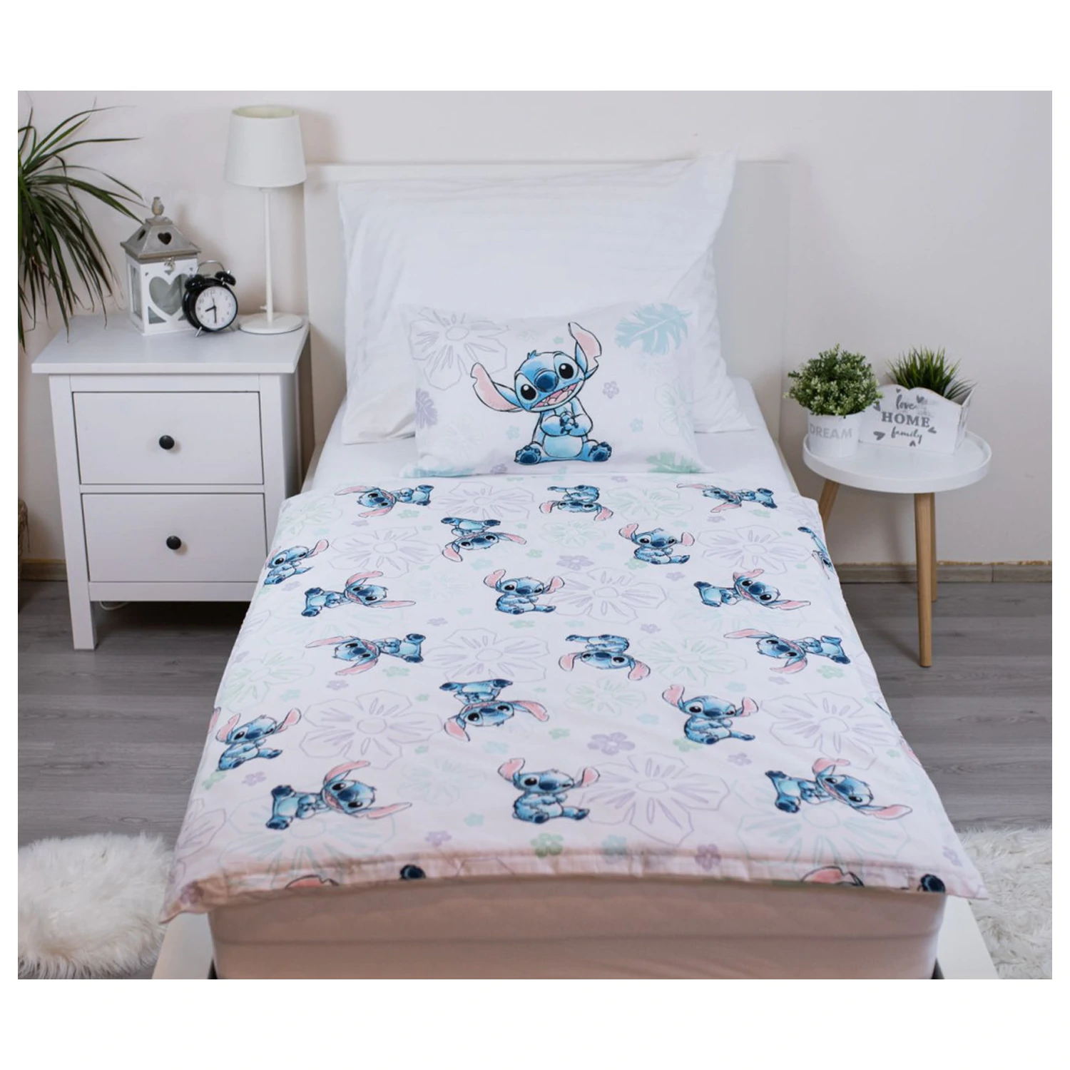 Disney Stitch Ohana bílý dětský povlak na peřinu fotografii produktu
